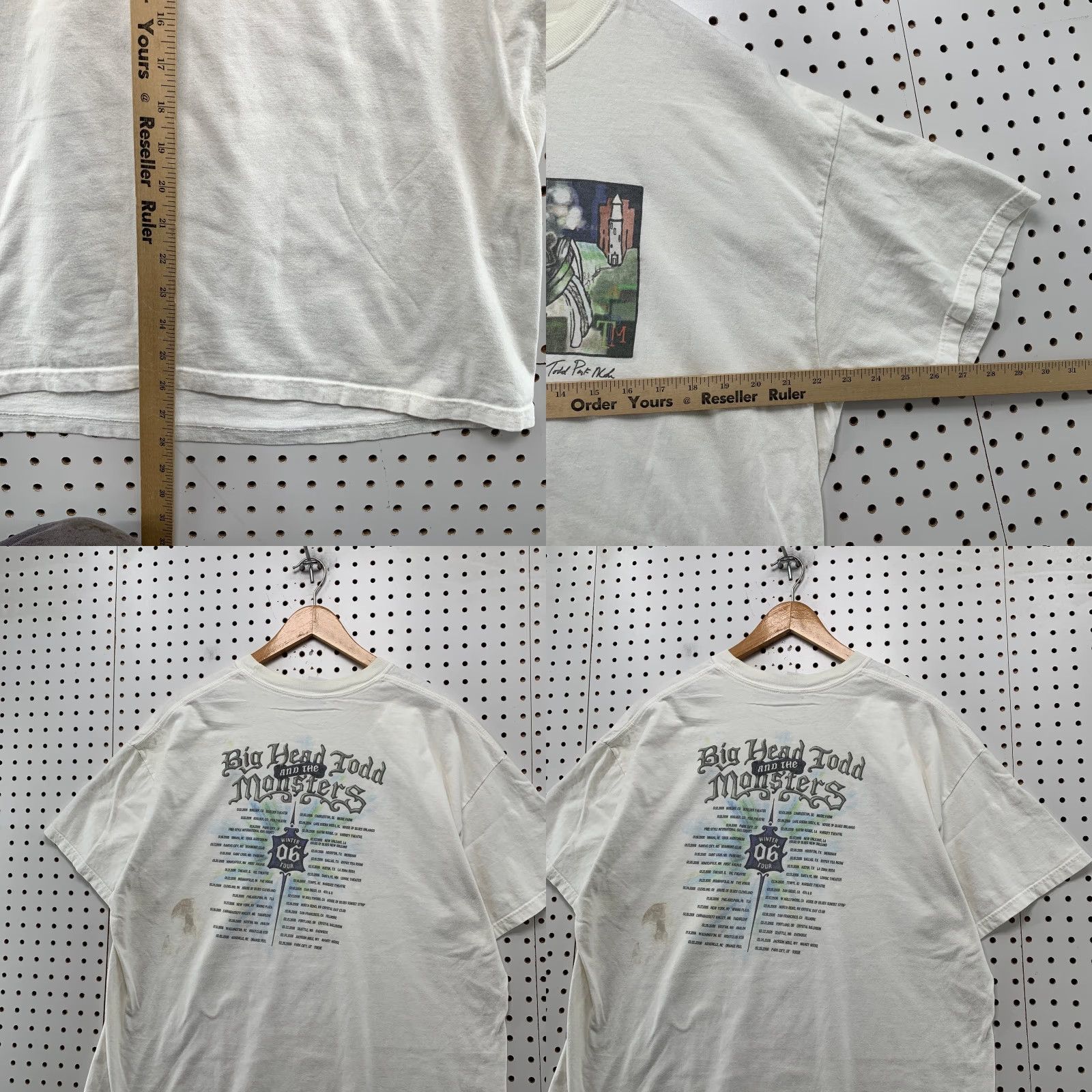 Hanes VINTAGE Nike Shirt Mens Large White 2006 Music Tour Concert Big Head Todd Monster Shirt Size US L / EU 52-54 / 3 - 8 Thumbnail