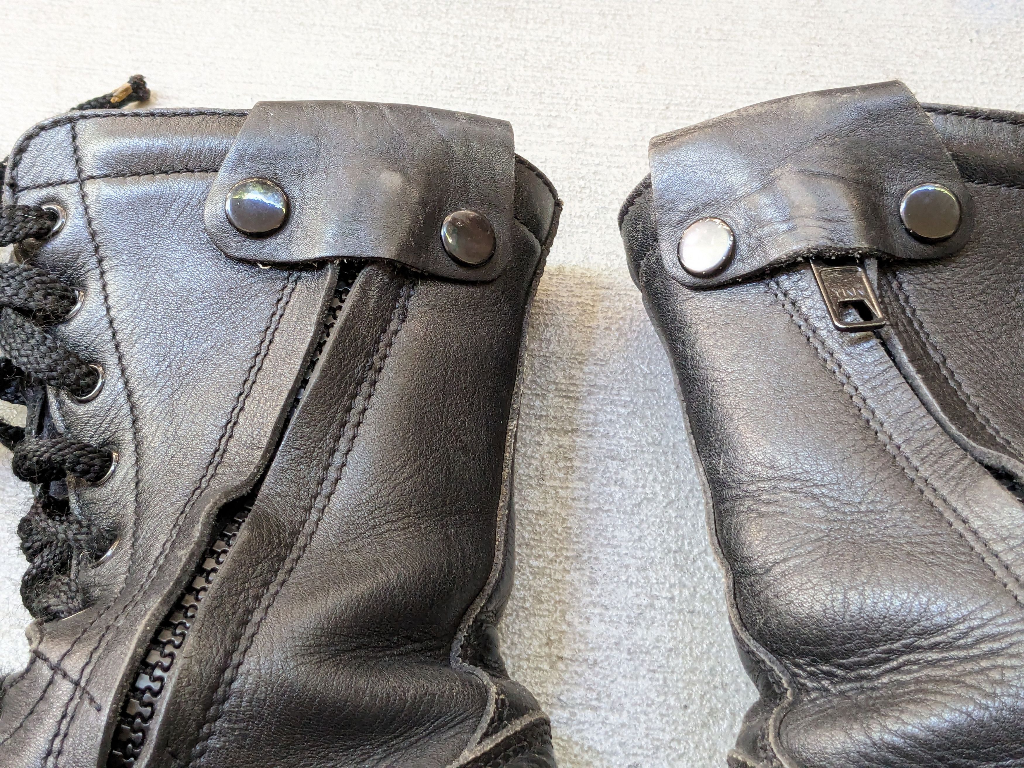 Genuine Leather Vintage Combat Boots Black 9.5 Leather Chunky Biker Moto Size US 9.5 / EU 42-43 - 12 Thumbnail