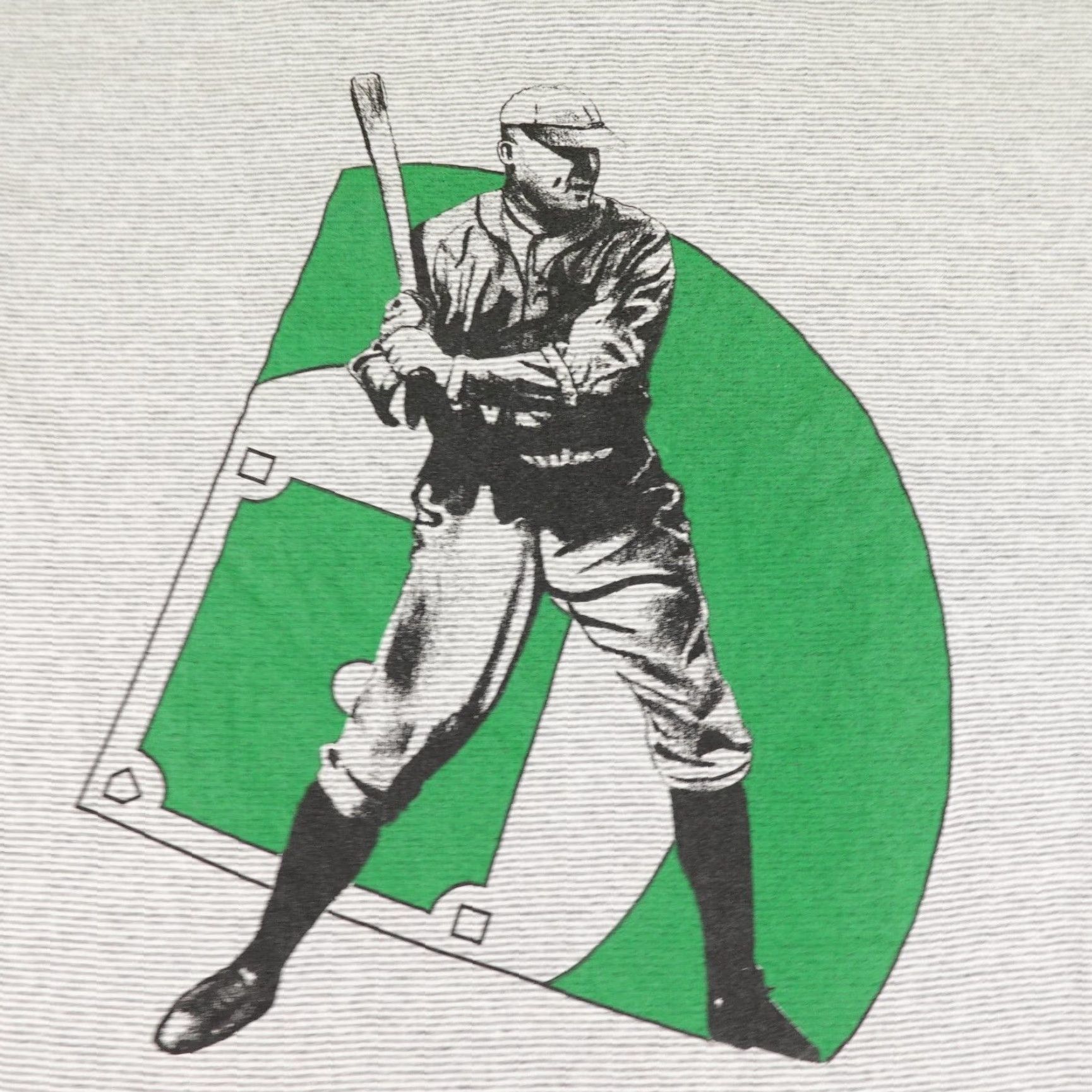 Vintage VINTAGE American Classics Babe Ruth T Shirt Mens Large Gray Striped 90s Sports Logo Cotton Short Sleeve Crew Neck Size US L / EU 52-54 / 3 - 7 Thumbnail