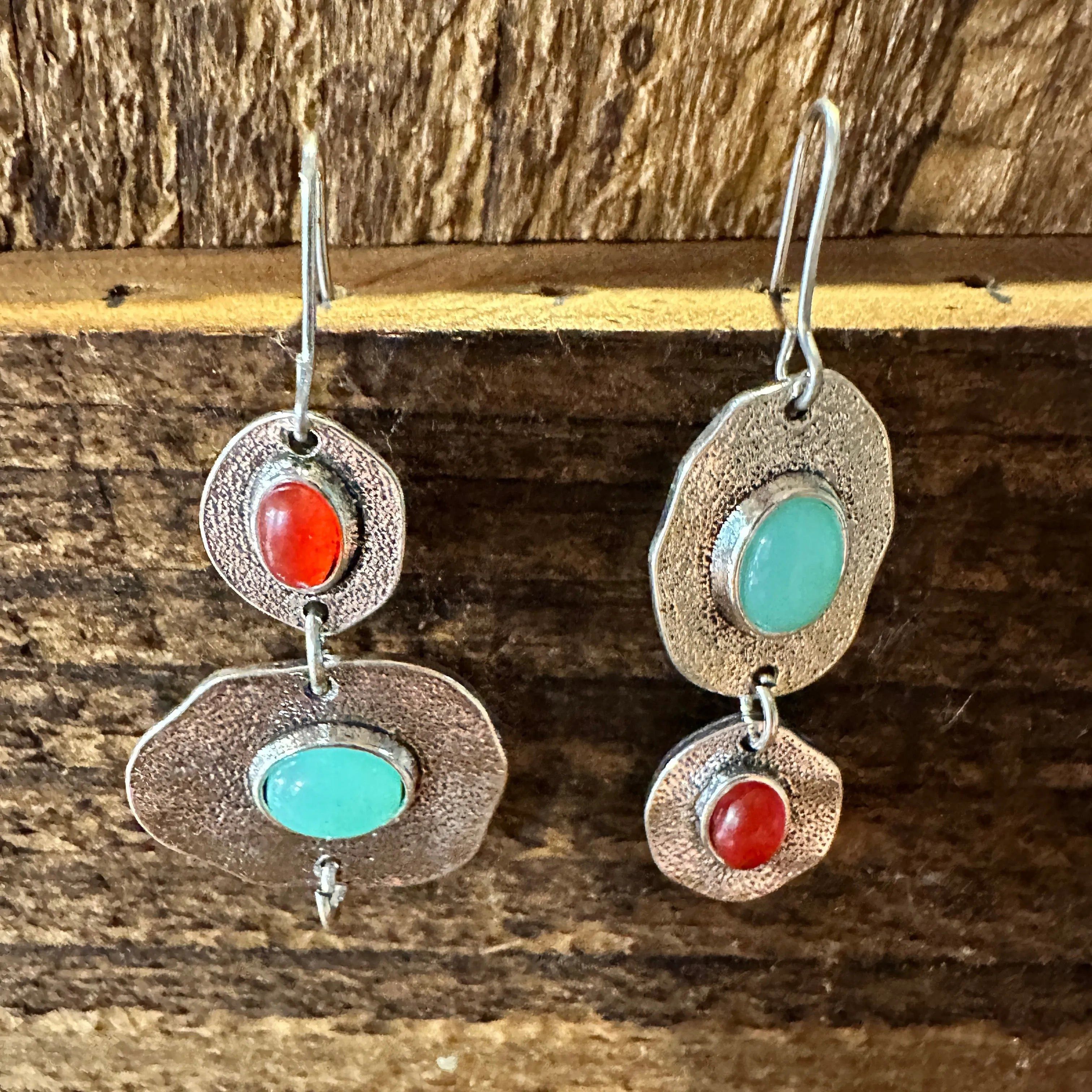 Other Boho Hippie Western Turquoise & Coral Stone Delicate Silver Size ONE SIZE - 3 Thumbnail
