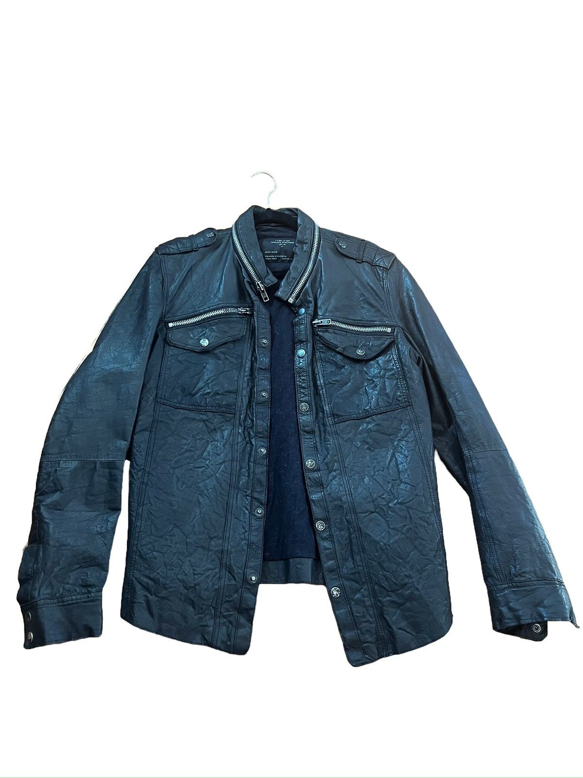 Allsaints All Saints Leather Jacket Size US L / EU 52-54 / 3 - 1 Thumbnail