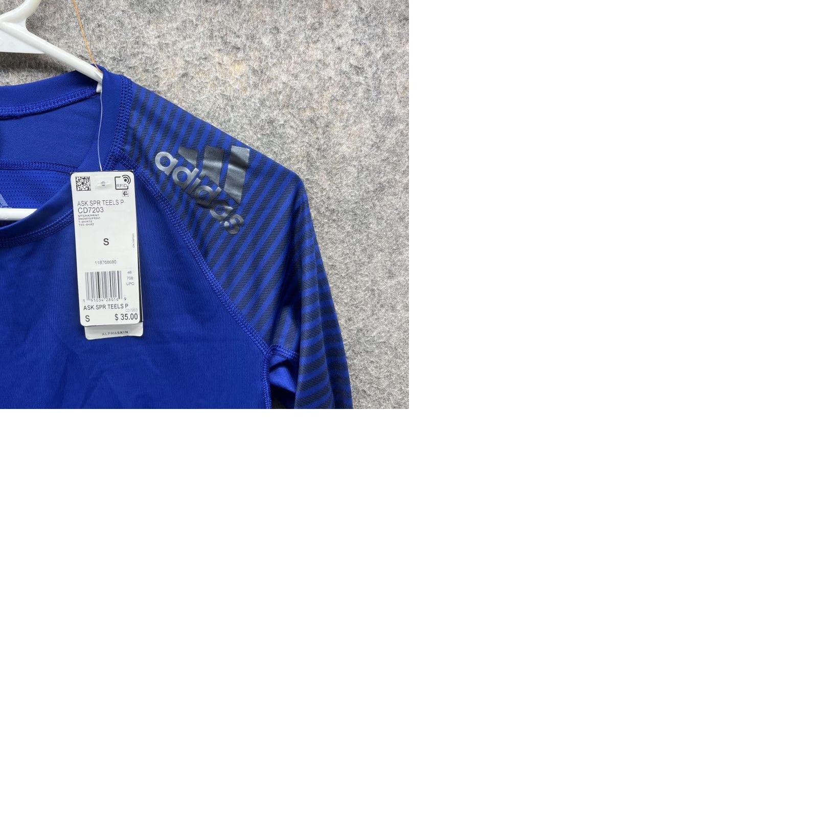 Adidas Adidas Sweatshirt Men Small Blue Techfit Compression Clima Cool Teels CD7203 Size US S / EU 44-46 / 1 - 9 Thumbnail