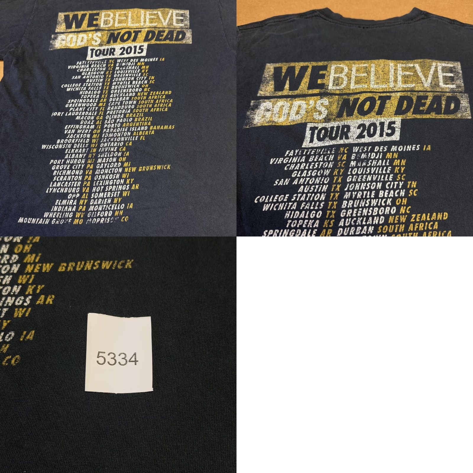 Vintage Newsboys Shirt Mens Small Gray We Believe God's Not Dead Tour 2015 Graphic Tee Size US S / EU 44-46 / 1 - 8 Thumbnail