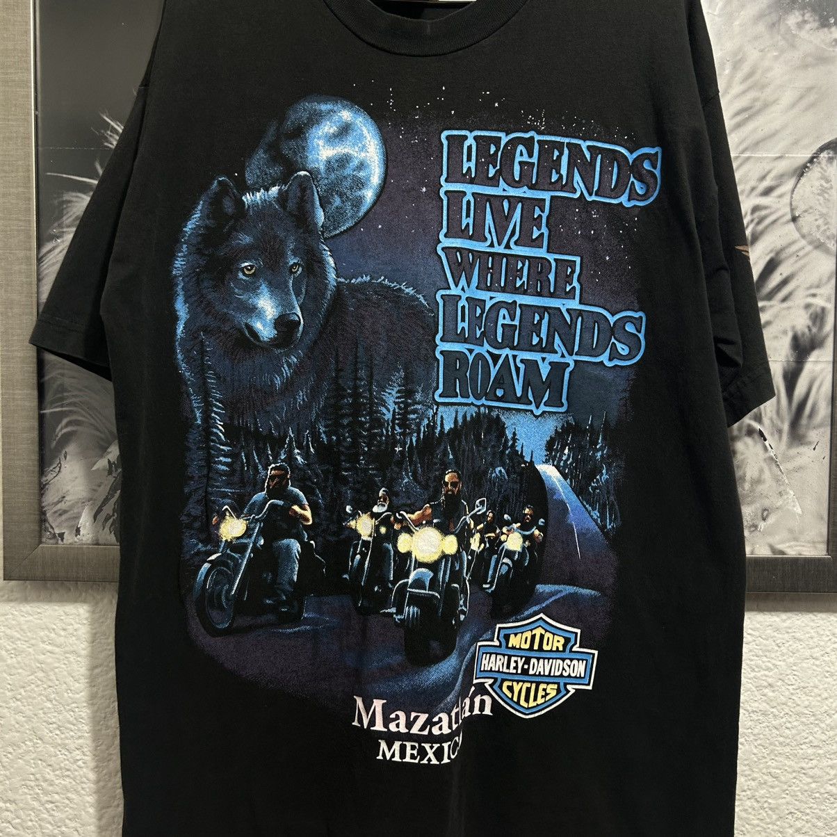 Harley Davidson HARLEY DAVIDSON LEGENDS LIVE WHERE LEGENDS ROAM VINTAGE 1991 Size US XL / EU 56 / 4 - 3 Thumbnail
