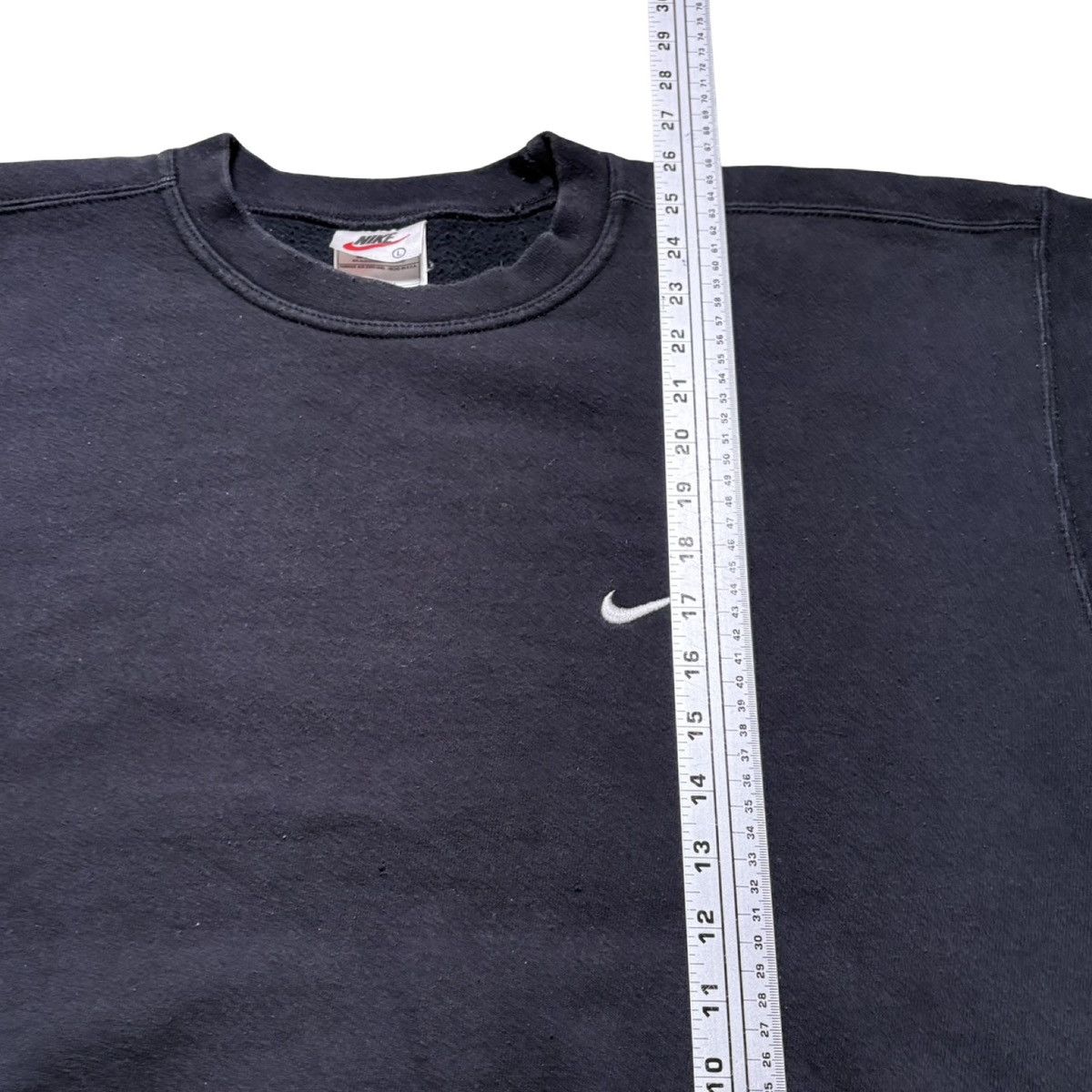 Nike Vintage 90s Nike Black Pullover Crewneck Sz L Swoosh USA Size US L / EU 52-54 / 3 - 6 Thumbnail