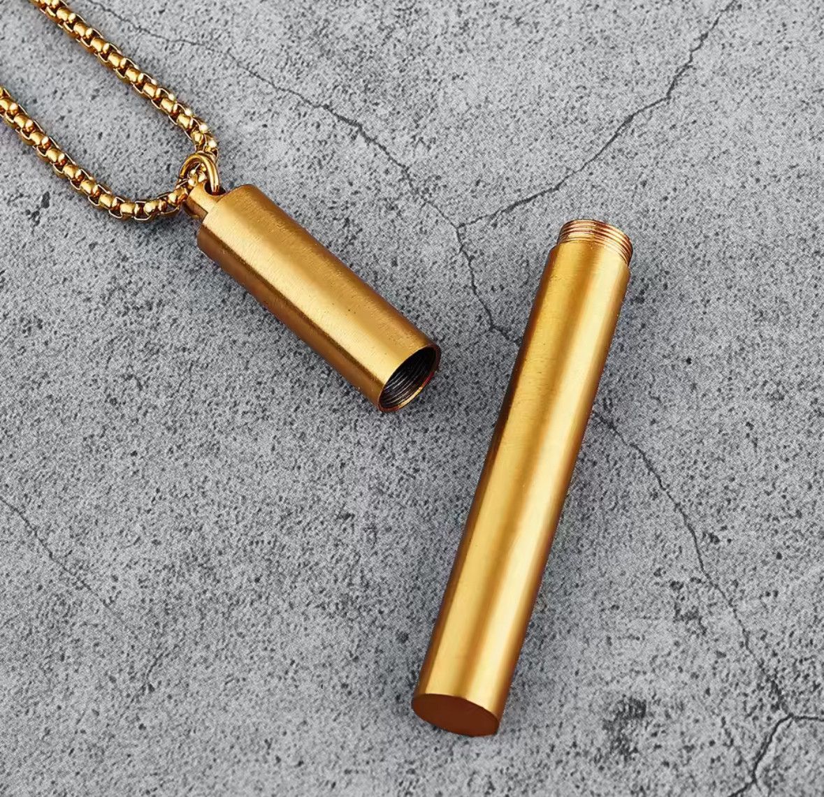 Jewelry Hip Hop Cigarettes Case Pendant Necklace Size ONE SIZE - 2 Thumbnail