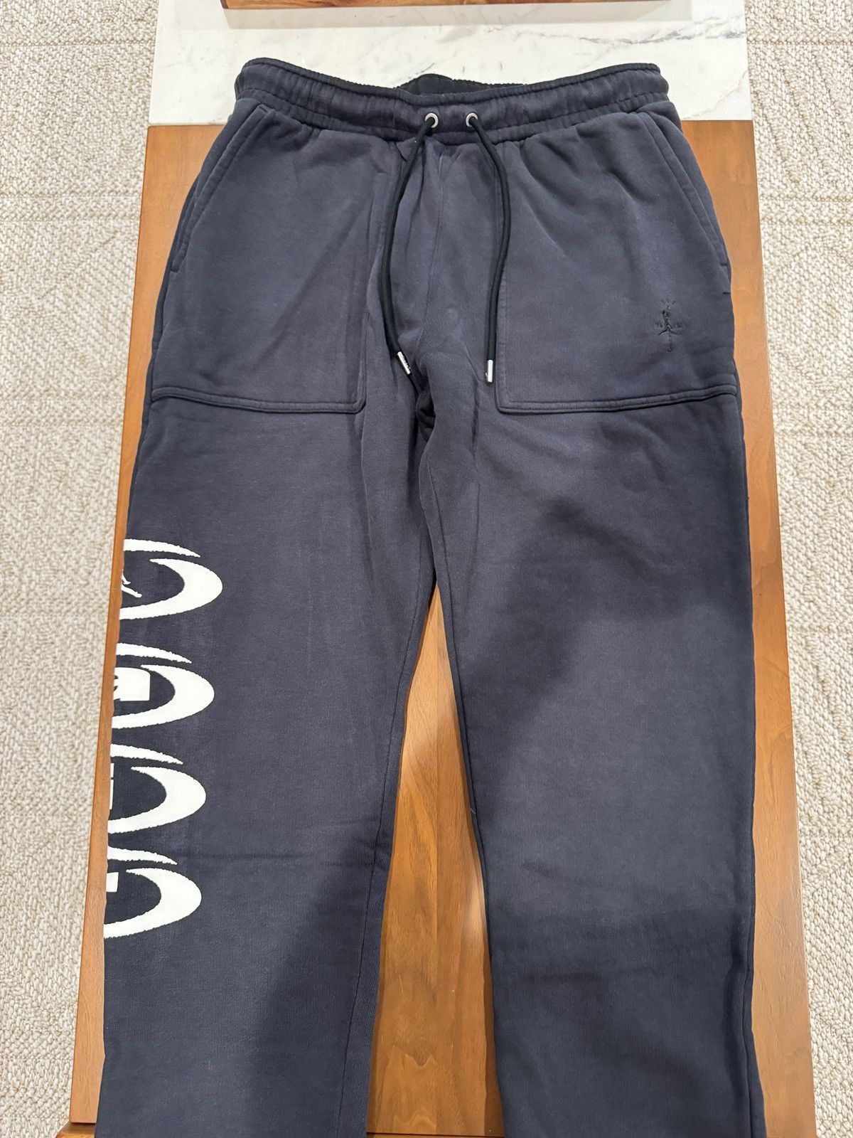 image of Jordan X Travis Scott Fleece Pants Black Large, Men's (Size 32)