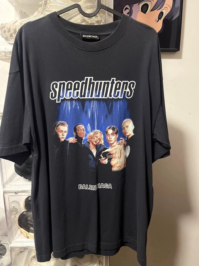 Balenciaga Balenciaga Blue Band Portrait Short Sleeve \n Speed hunter Size US XS / EU 42 / 0 - 1 Thumbnail