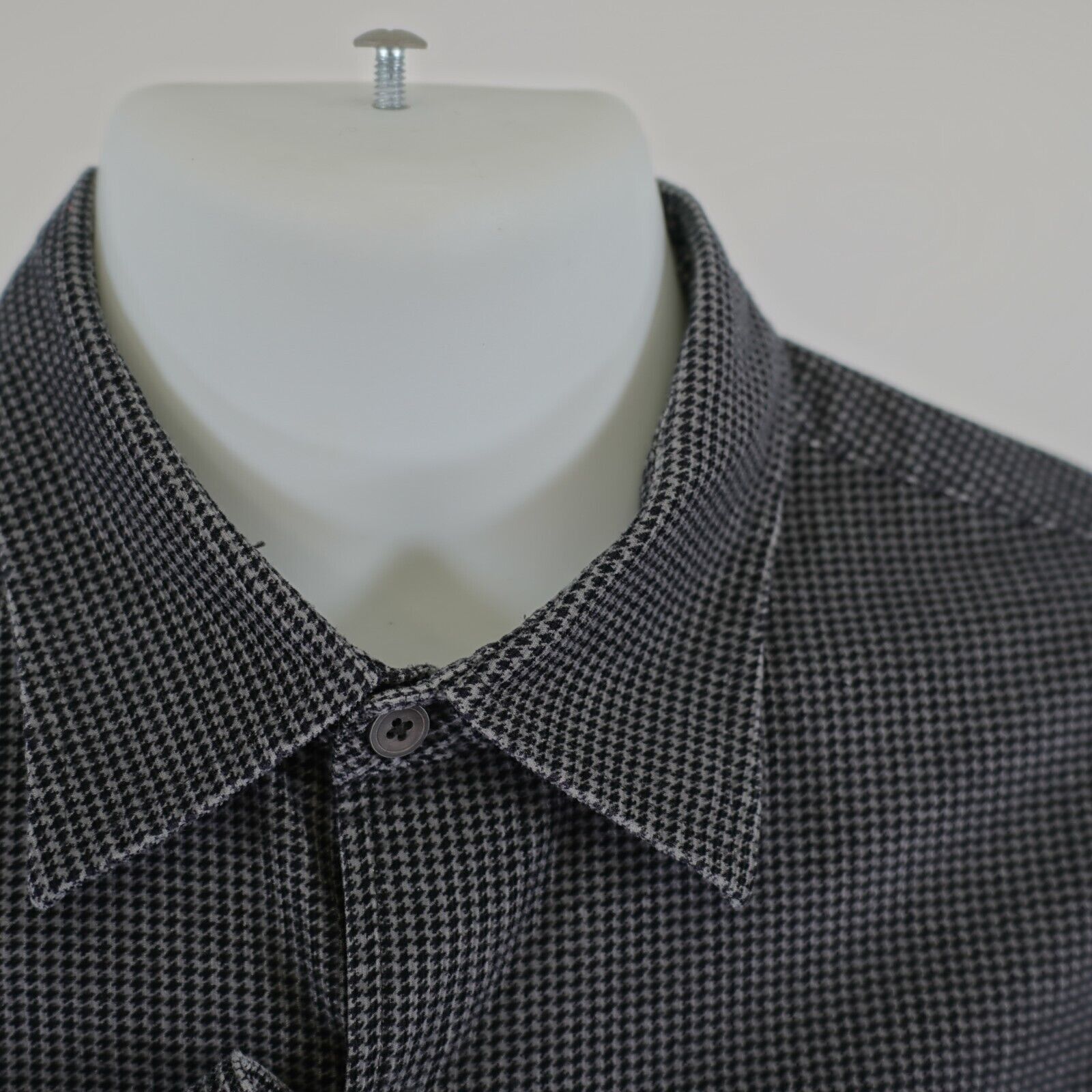 Perry Ellis Perry Ellis Gray Black Velvet Houndstooth Medium Pocket Coll Size US M / EU 48-50 / 2 - 3 Thumbnail