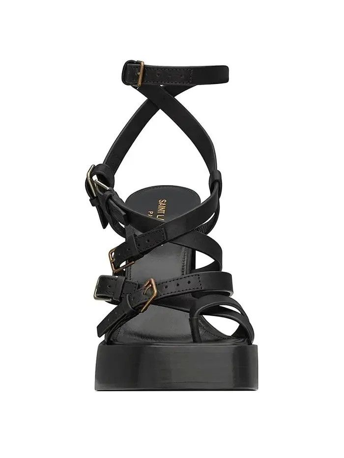 o1bcso1str1124 Platz Platform Sandals in Black