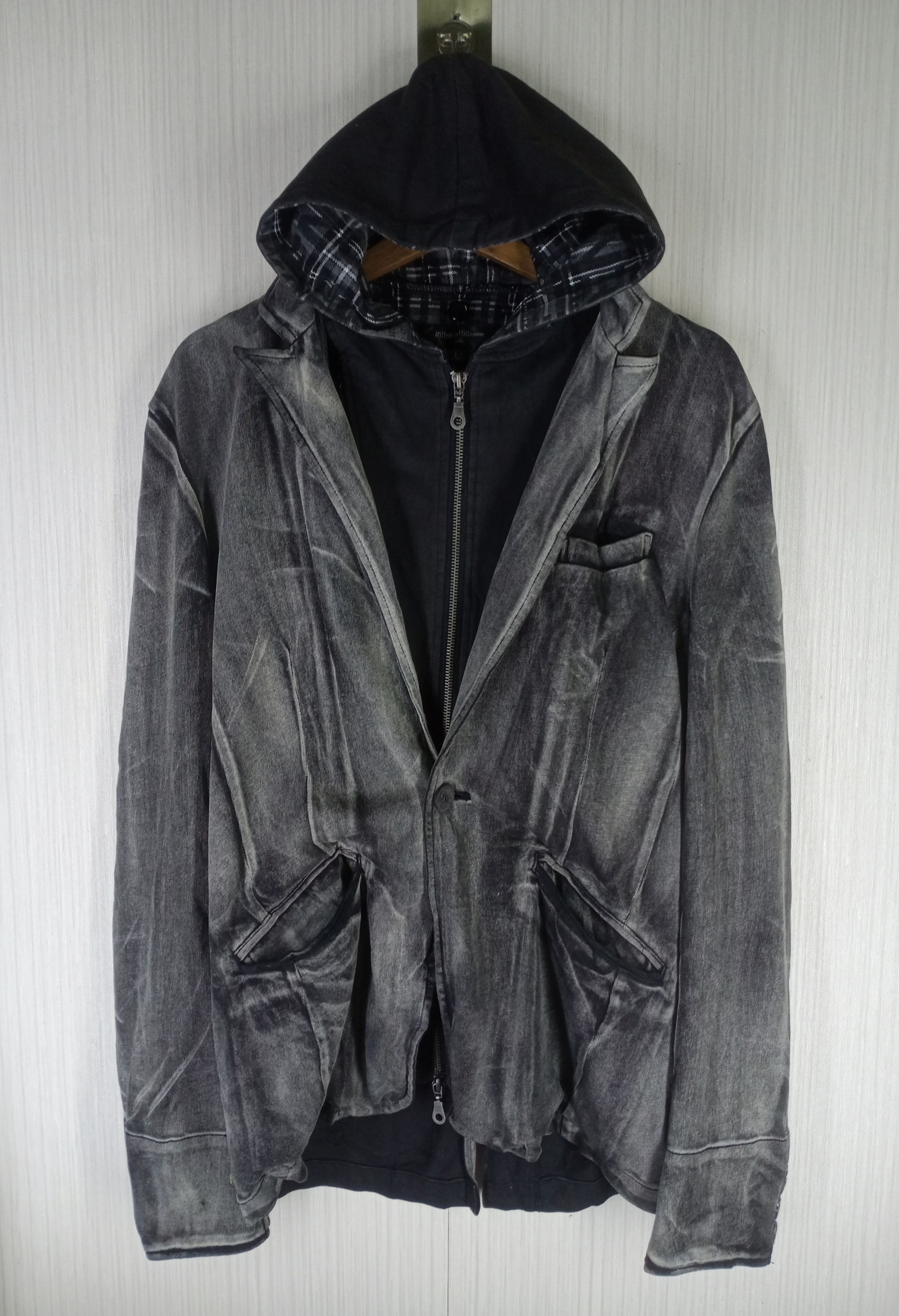 In The Attic Rare In The Attic Homme Mud Washed Hoodie Jacket Size US L / EU 52-54 / 3 - 1 Thumbnail