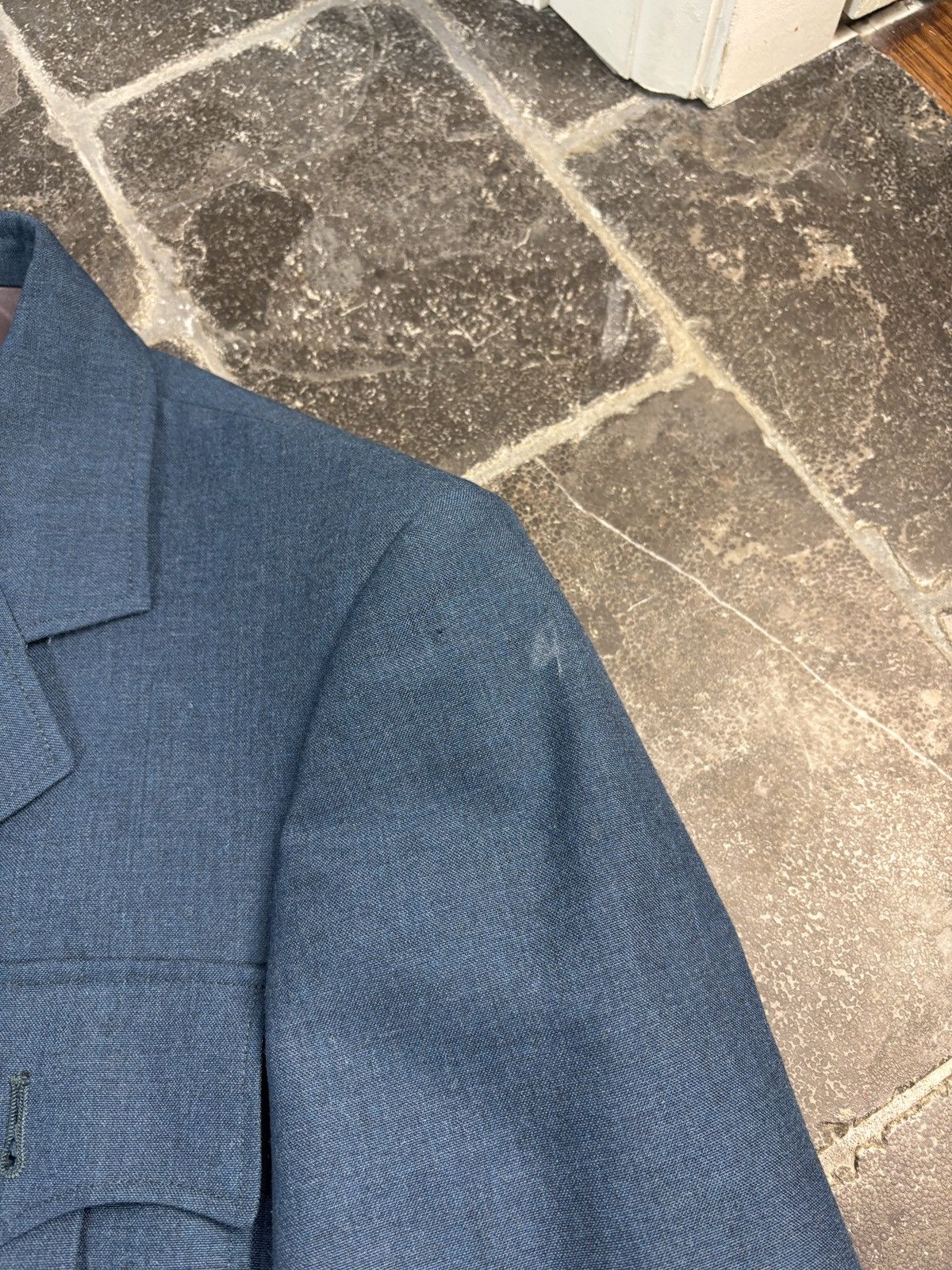 Vintage Vintage Suit Two Piece Uniform Pilot Military Service Blue Size 36R - 15 Thumbnail