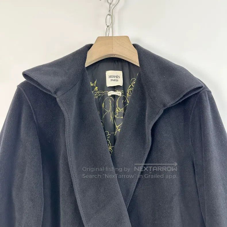 Hermes Hermes Black cashmere long coat Size XS / US 0-2 / IT 36-38 - 3 Thumbnail