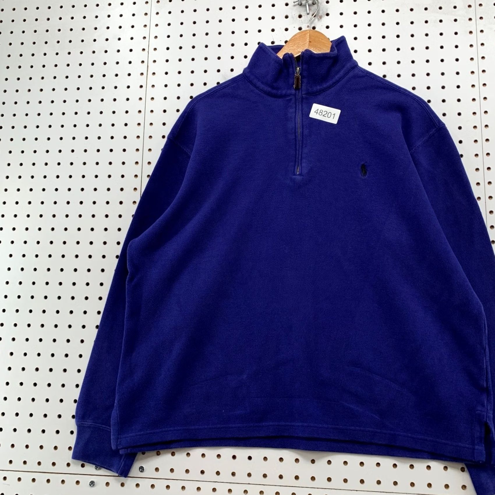 Polo Ralph Lauren Polo Ralph Lauren Quarter 1/4 Zip Sweater Mens Large Blue Mock Neck Preppy Size US L / EU 52-54 / 3 - 5 Thumbnail
