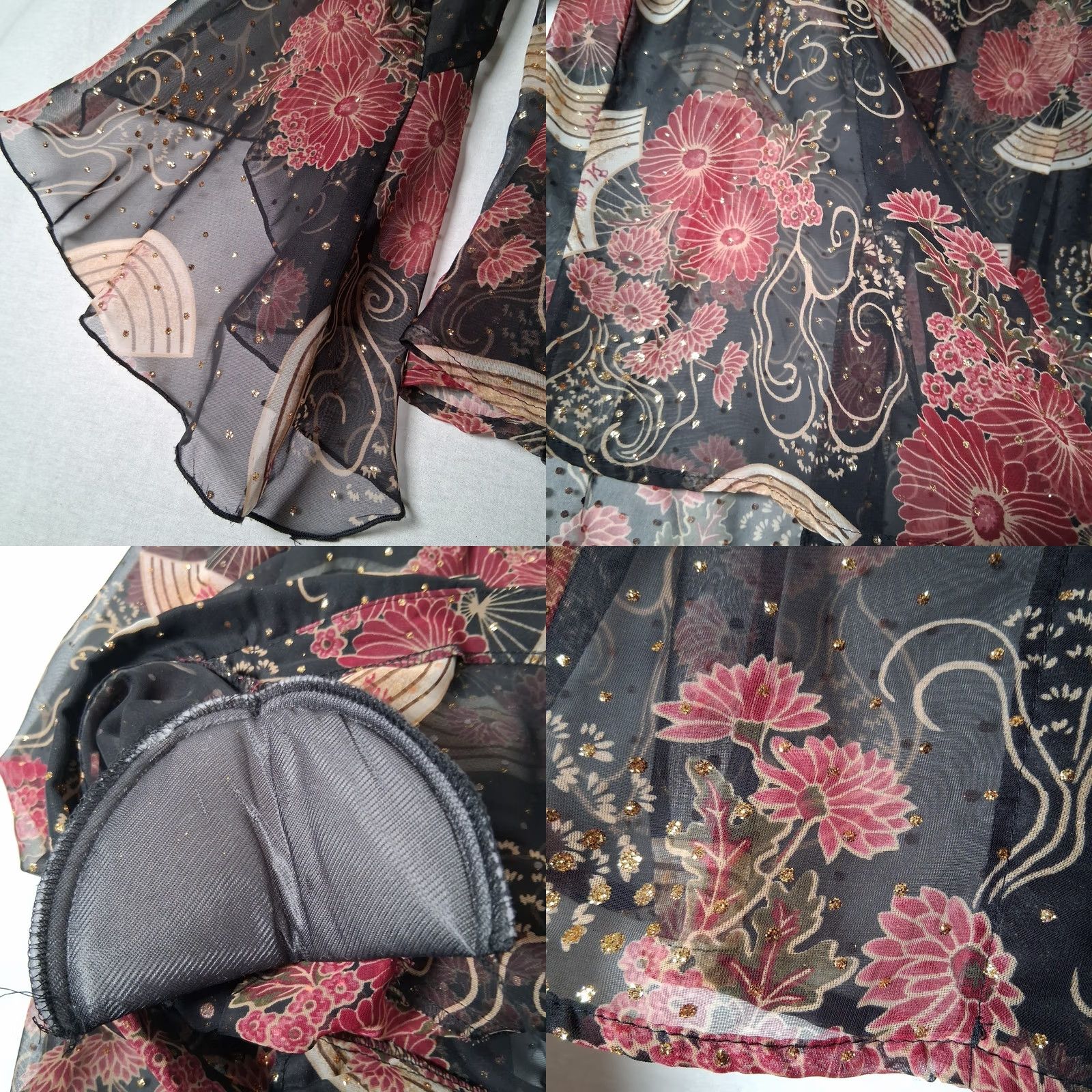 Vintage VINTAGE Dressbarn Blouse Plus Size 18/20 Sheer Black Metallic Gold Floral Bell Sleeve Peasant Bohemian Y2K Fashion Women Mens? Size XXL / US 16-18 / IT 52-54 - 9 Thumbnail