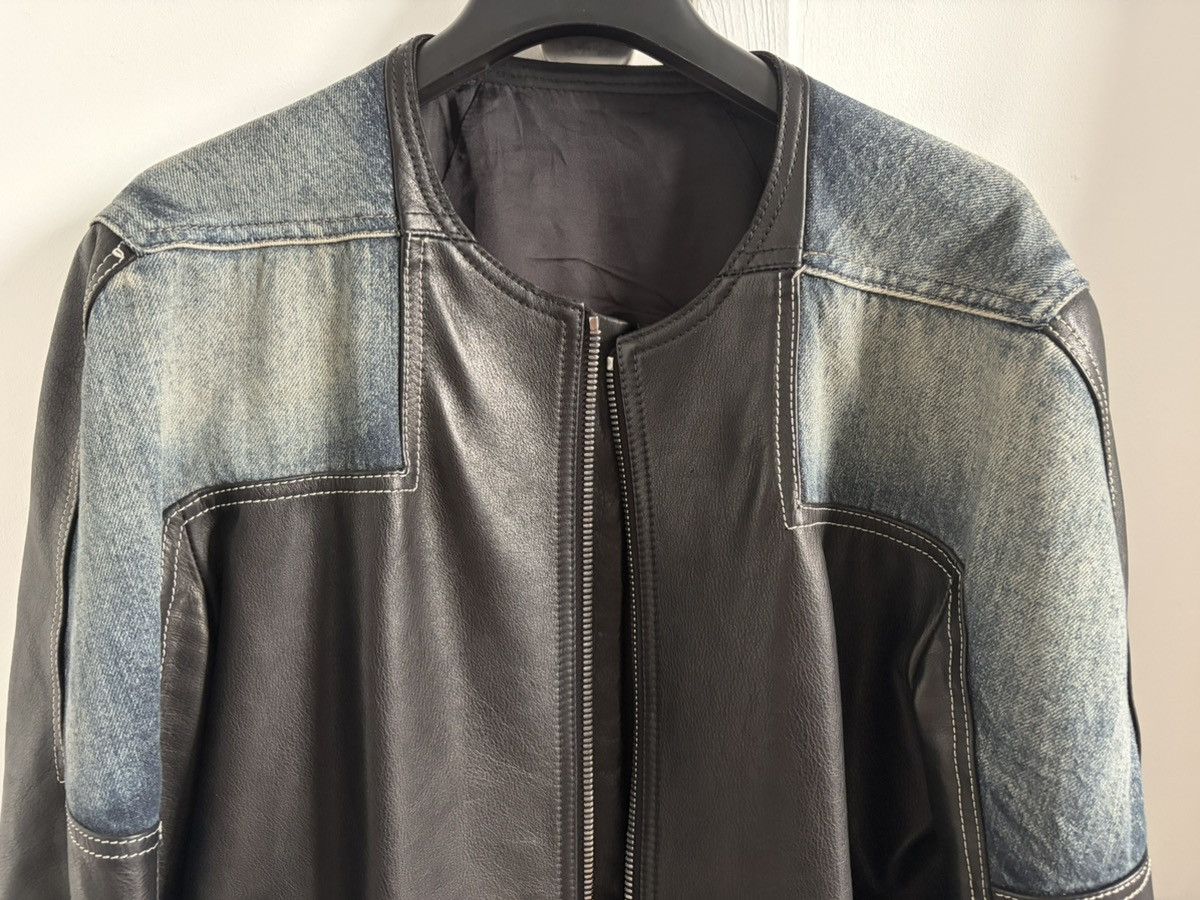 Rick Owens Rick Owens S/S 19 “Babel” Leather & Denim Bomber Jacket Size US M / EU 48-50 / 2 - 4 Thumbnail