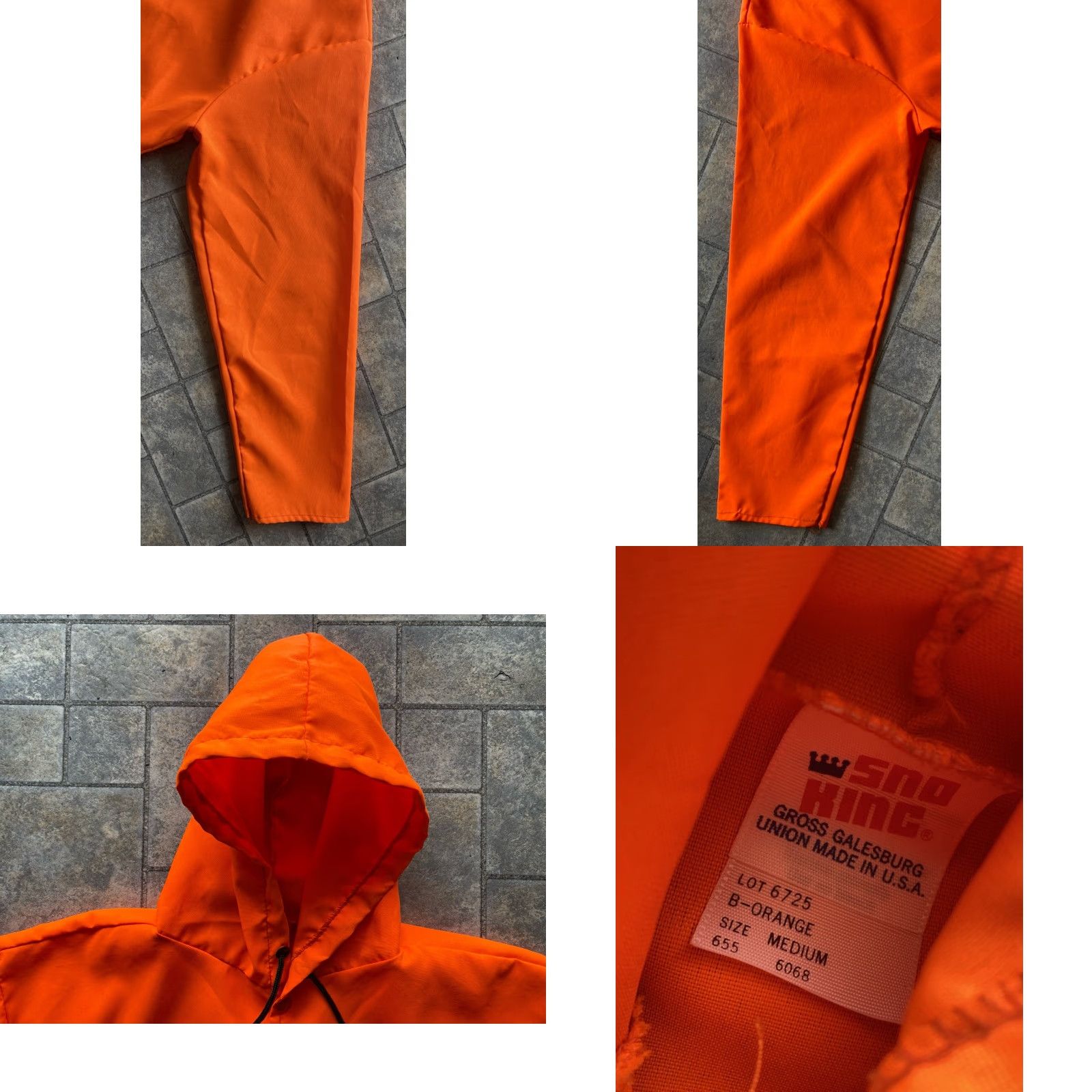 Hunter VINTAGE Sno King Orange Snap Jacket Men’s M Polyester Made In USA Hunter Size US M / EU 48-50 / 2 - 8 Thumbnail