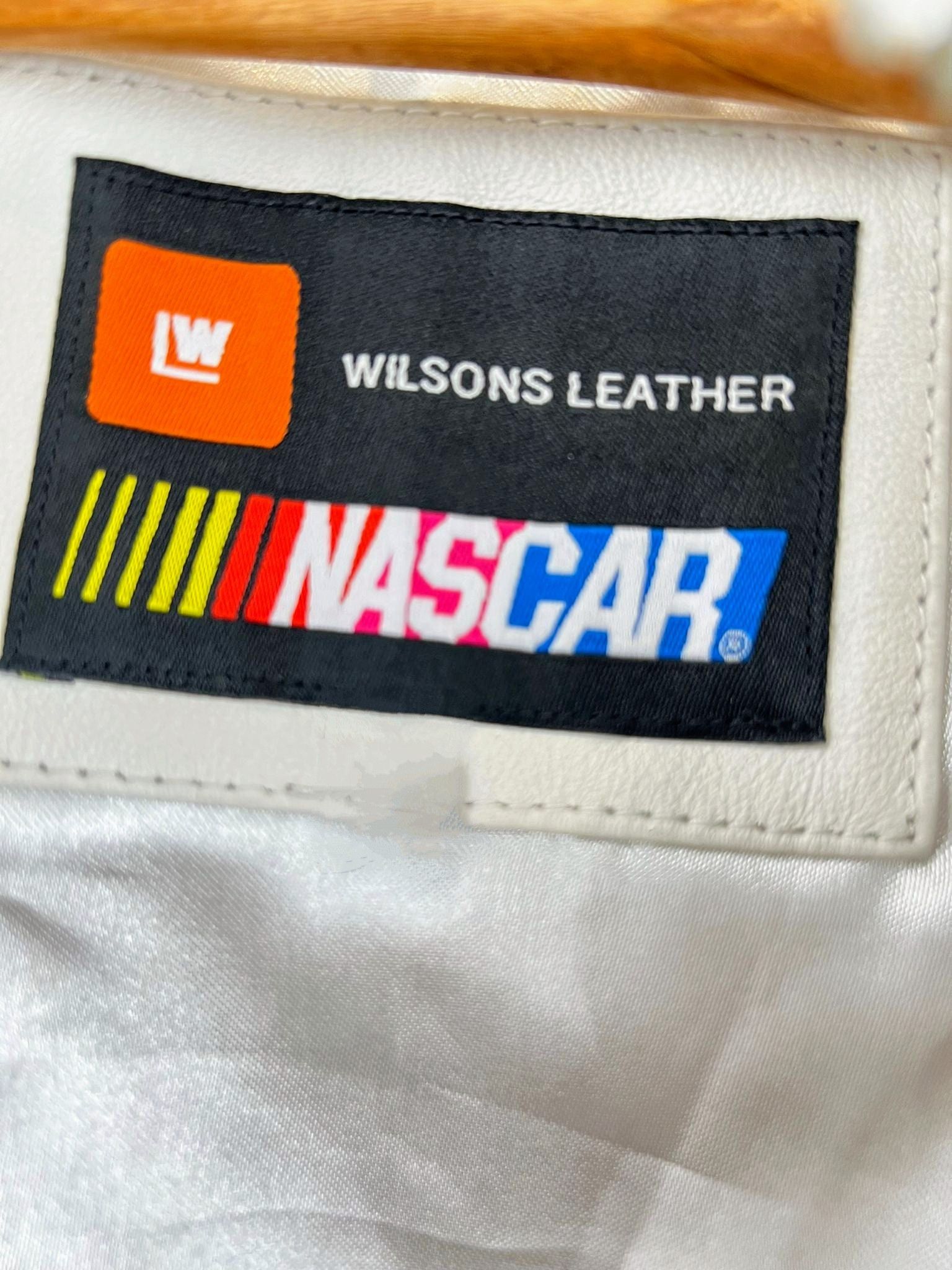 NASCAR RARE Nascar White Leather Jacket Streetwear racing Jacket Size US M / EU 48-50 / 2 - 5 Thumbnail