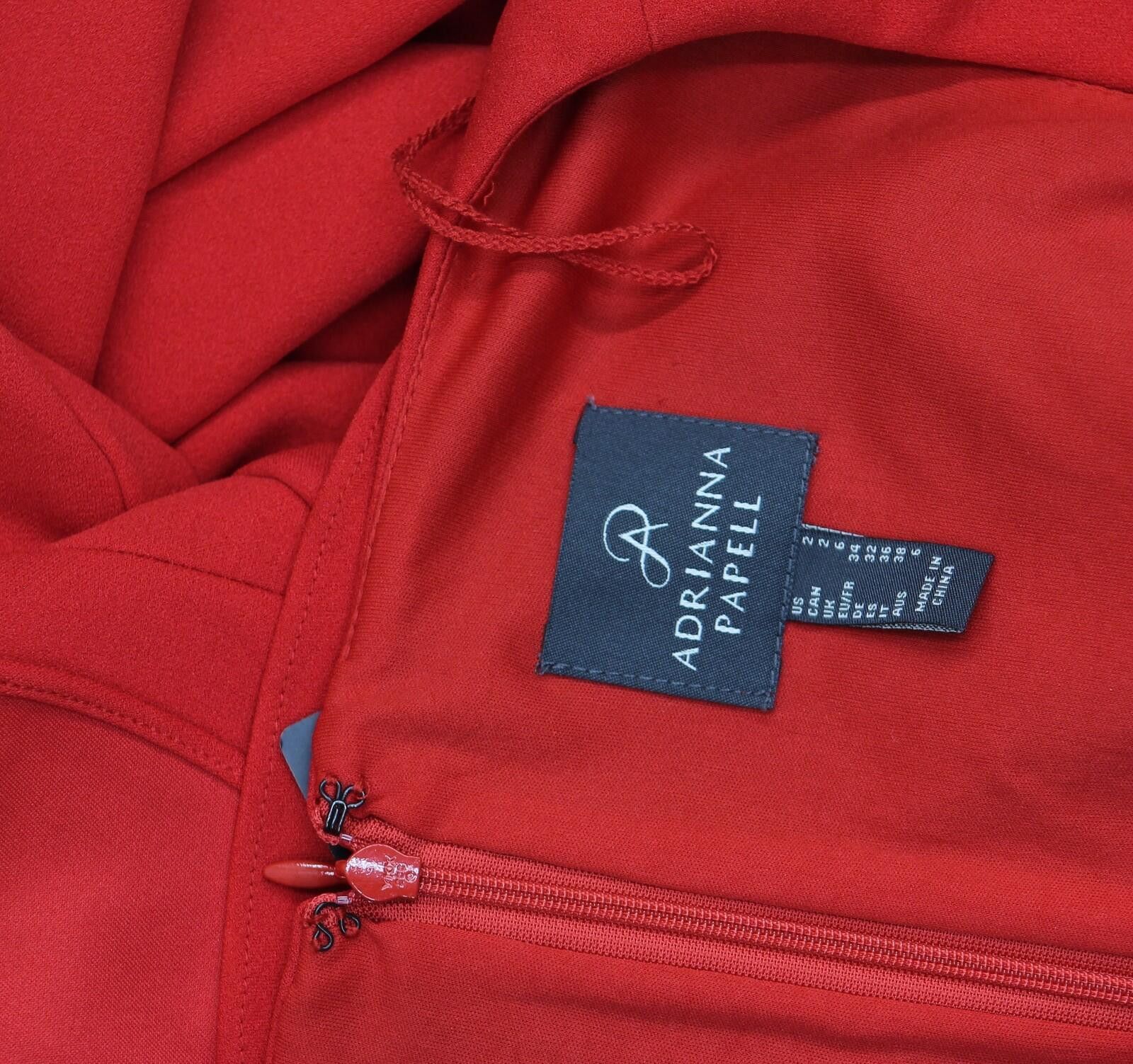Other Adrianna Papell Knit Crepe Ruffle Jumpsuit Super Red 2 Size 26" / US 2 / IT 38 - 4 Thumbnail