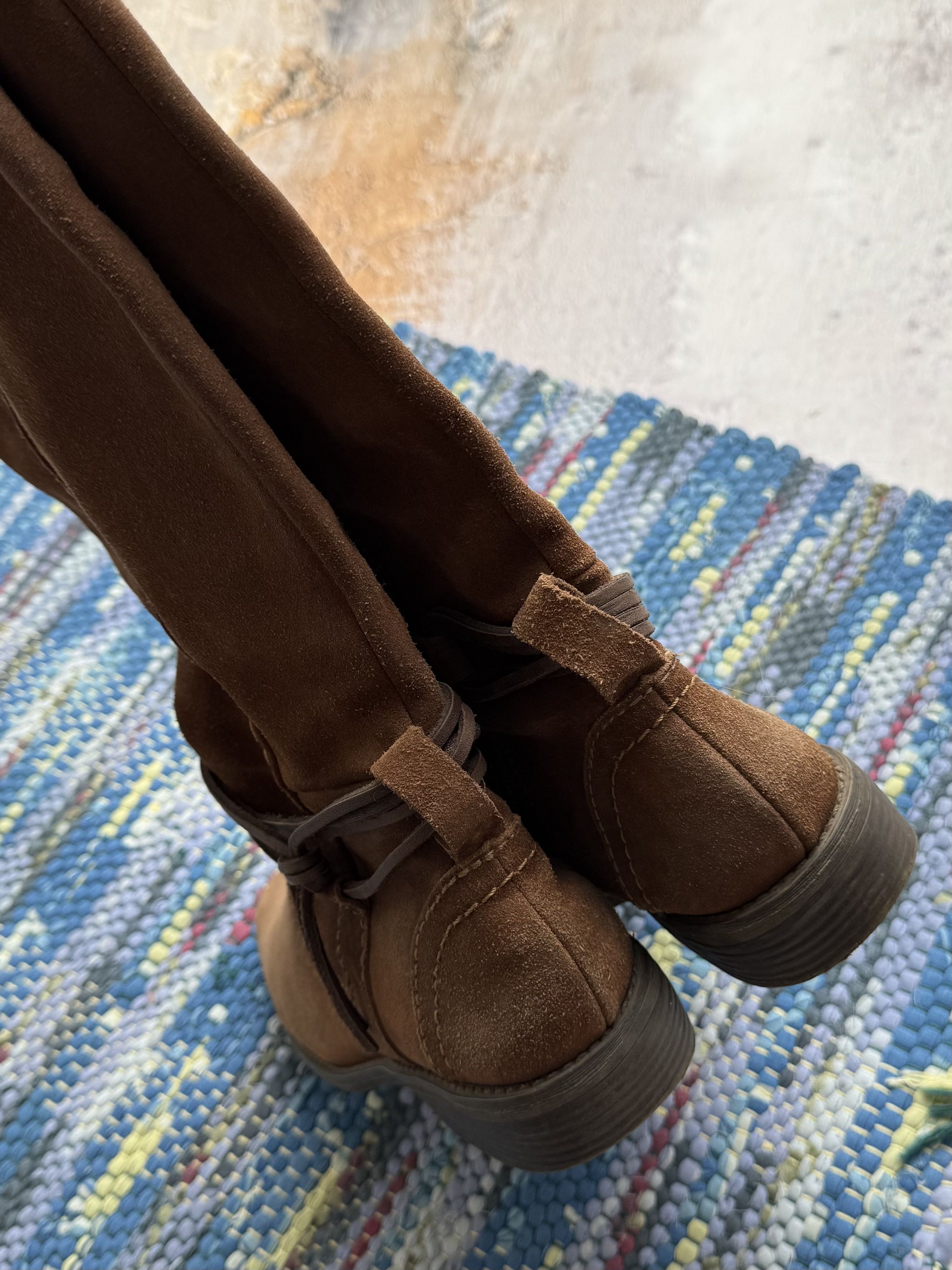 Vintage Vintage Leather Boots With Ropes A8(V1)D15 Size US 9 / IT 39 - 8 Thumbnail