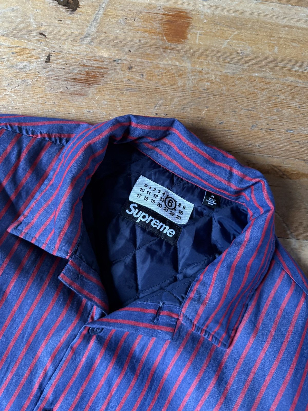 Maison Margiela × Supreme Padded long sleeve button up Size US M / EU 48-50 / 2 - 3 Thumbnail
