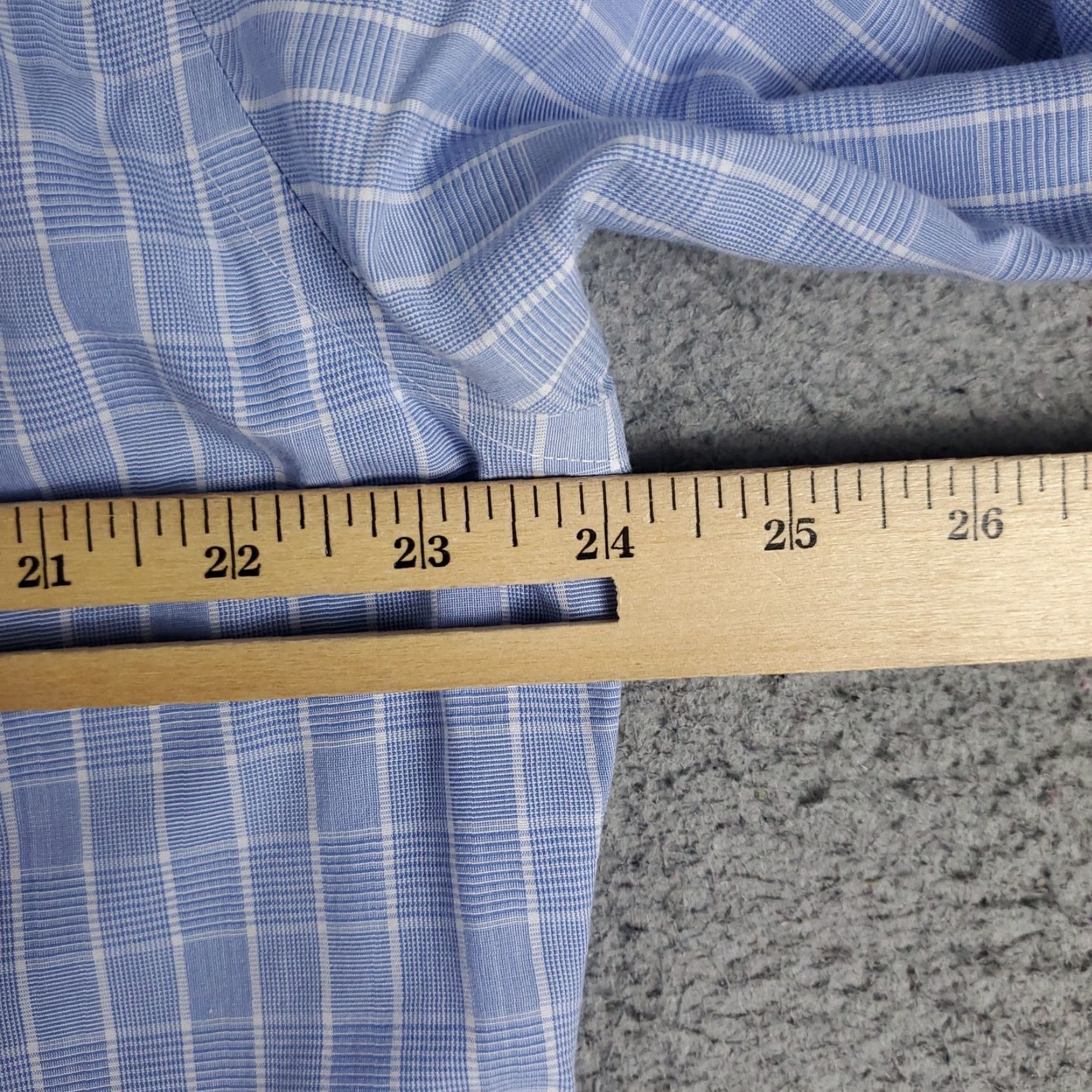Brooks Brothers VINTAGE Brooks Brothers Dress Shirt Men Size 16.5 Blue Check Cotton Business Casual Button Up Long Sleeve Size 42R - 7 Thumbnail