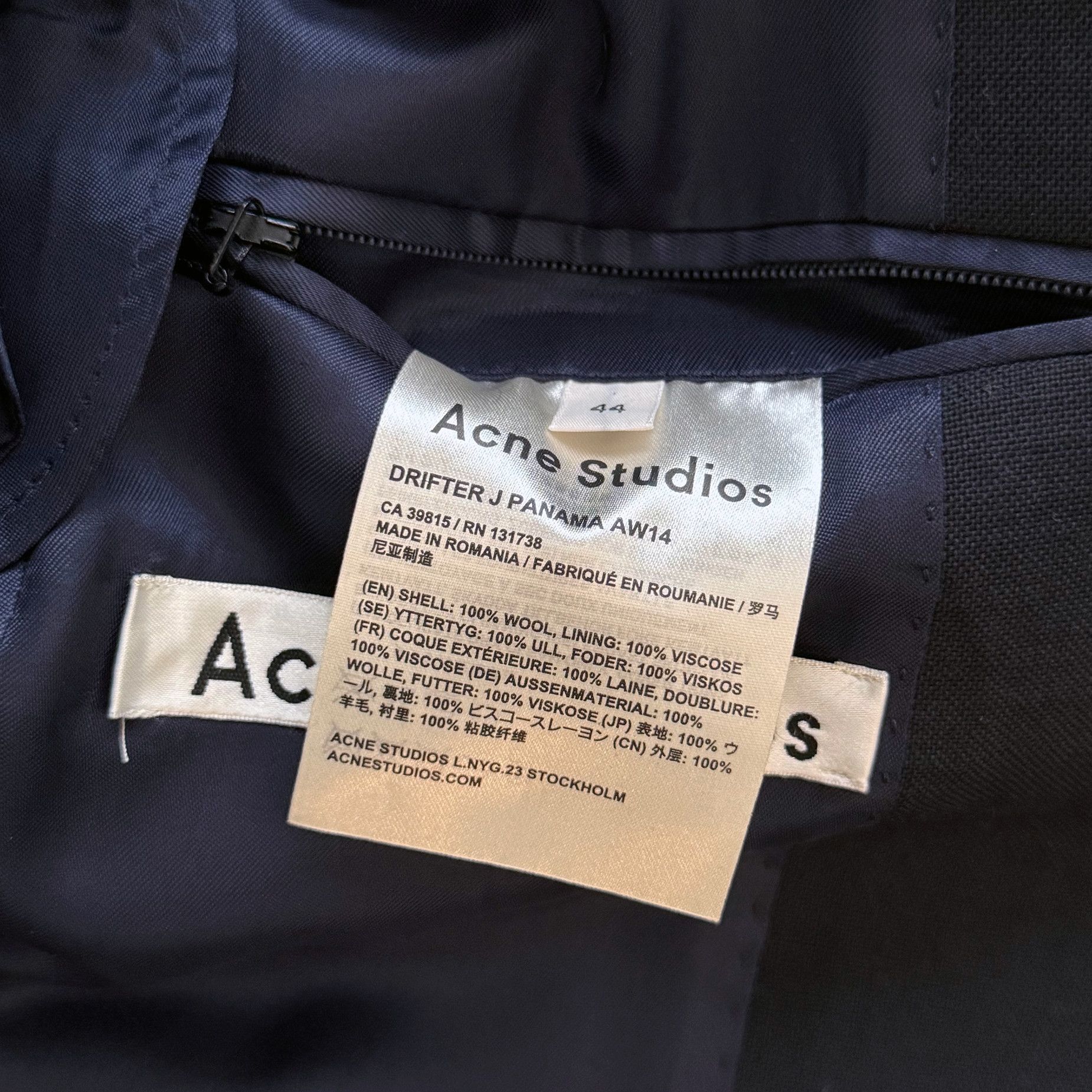 Acne Studios AW14 Drifter J Panama Wool Blazer Size 44R - 8 Thumbnail