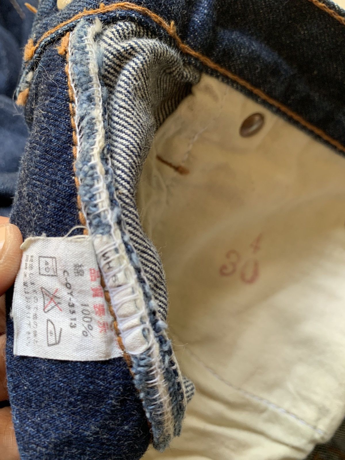 Big John × Japanese Brand × Vintage Vintage big john flared raw denim pant Size US 28 / EU 44 - 8 Thumbnail