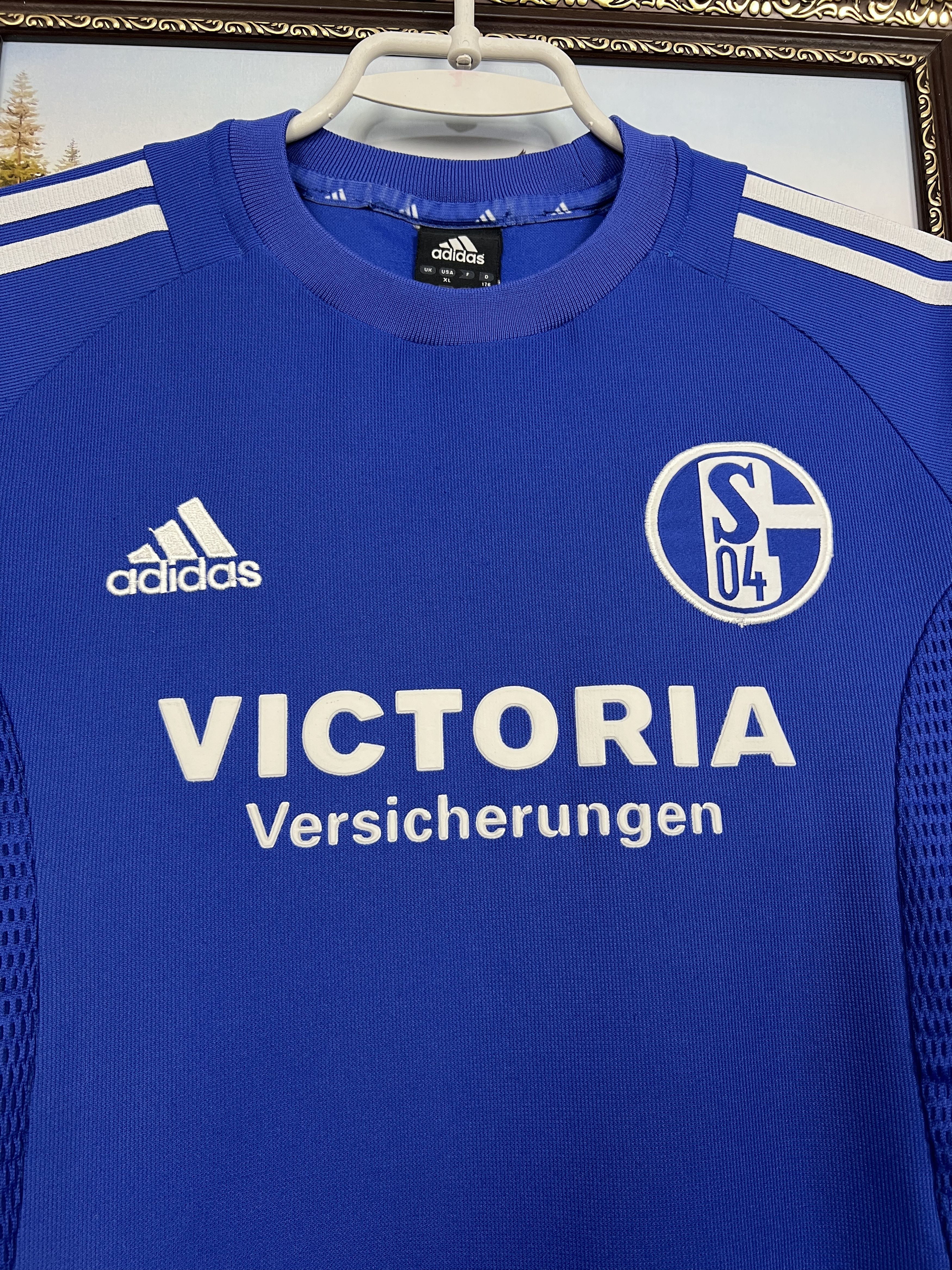 Adidas FC Schalke 04 football shirt 2002 Soccer Adidas Blue Jersey Size US XS / EU 42 / 0 - 3 Thumbnail