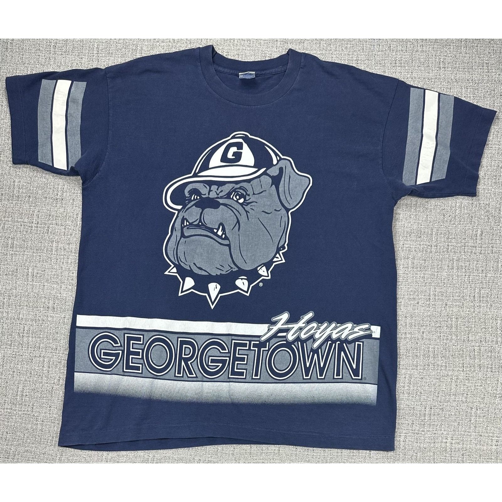 Salem Sportswear Georgetown Hoyas Shirt XL USA Single Stitched Salem 90s AOP Size US XL / EU 56 / 4 - 1 Thumbnail