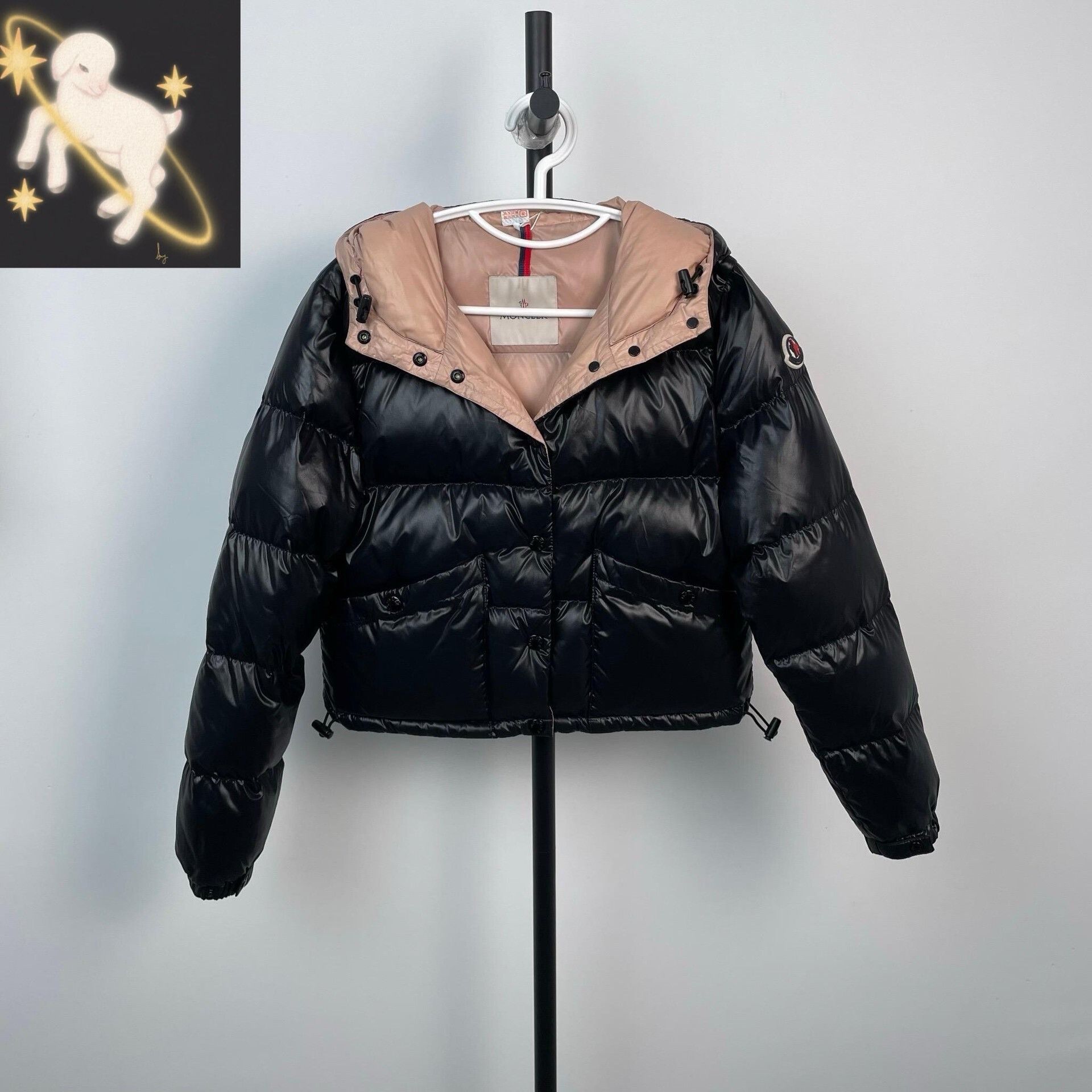 Moncler Moncler Down Cropped Pink Down Jacket XS Women Size XS / US 0-2 / IT 36-38 - 1 Thumbnail