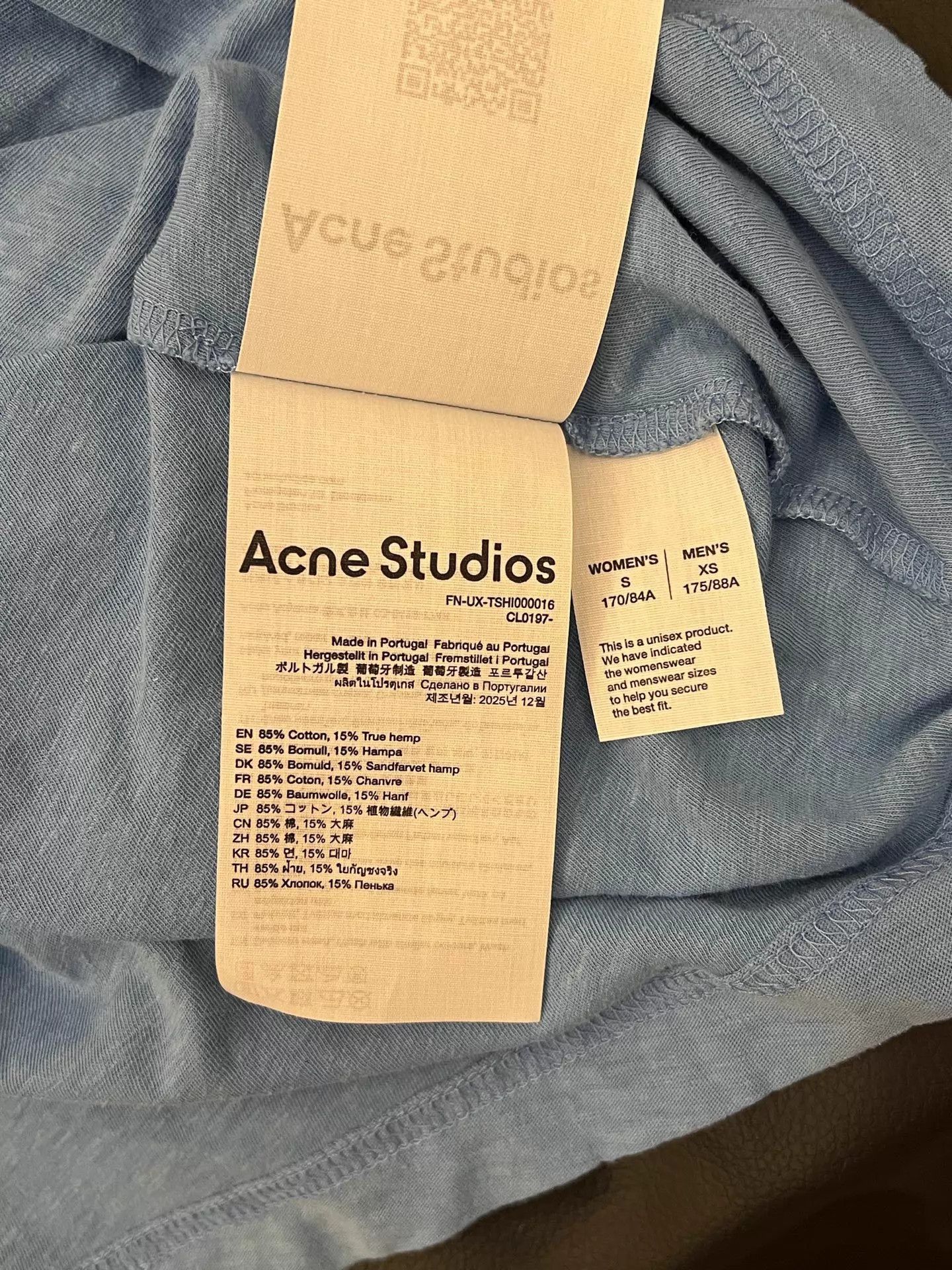 Acne Studios Acne 1996 SS26 Classic Crewneck LS T Glacier Blue S/XS Size S / US 4 / IT 40 - 5 Thumbnail