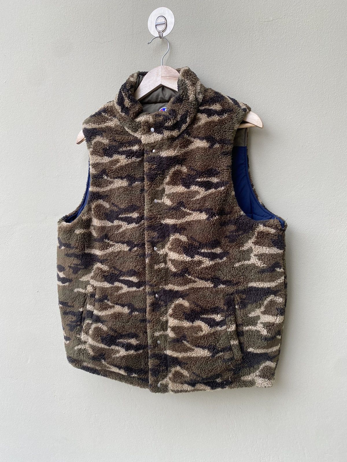 Champion × Vintage RARE CHAMPION REVERSIBLE CAMO VEST Size US L / EU 52-54 / 3 - 7 Thumbnail