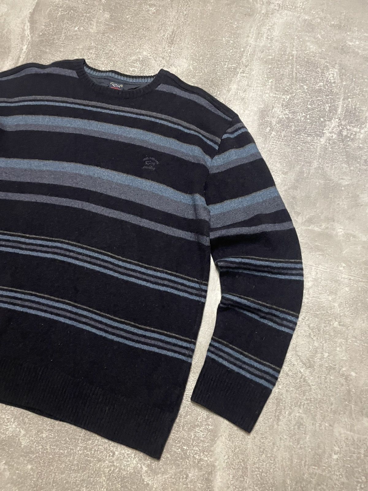 Paul & Shark Vintage Paul Shark Wool Striped Sweater 3XL Size US XXL / EU 58 / 5 - 5 Thumbnail