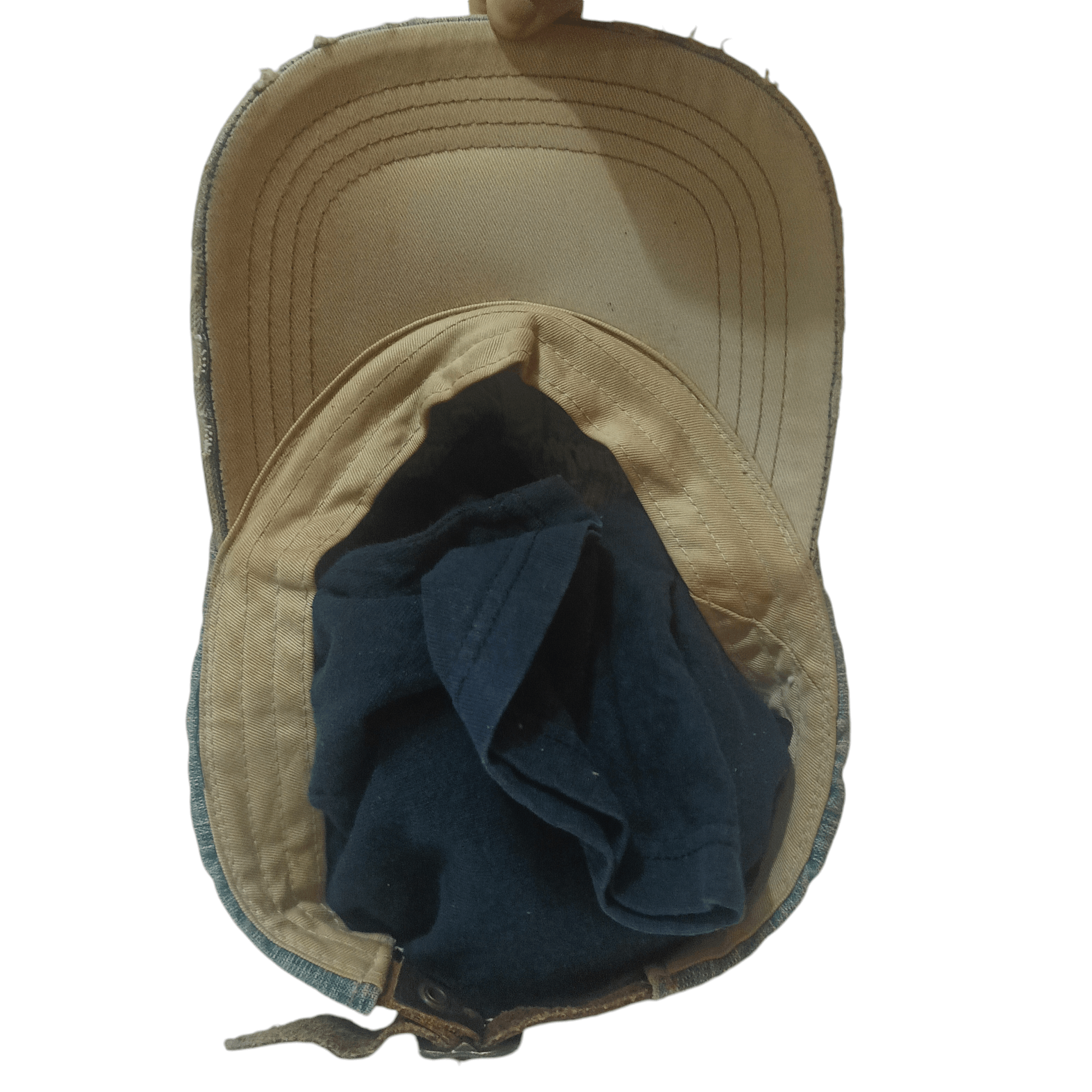 Valentino Vintage Rudolph Valentino Distressed Denim Style Cap Hat Size ONE SIZE - 9 Thumbnail