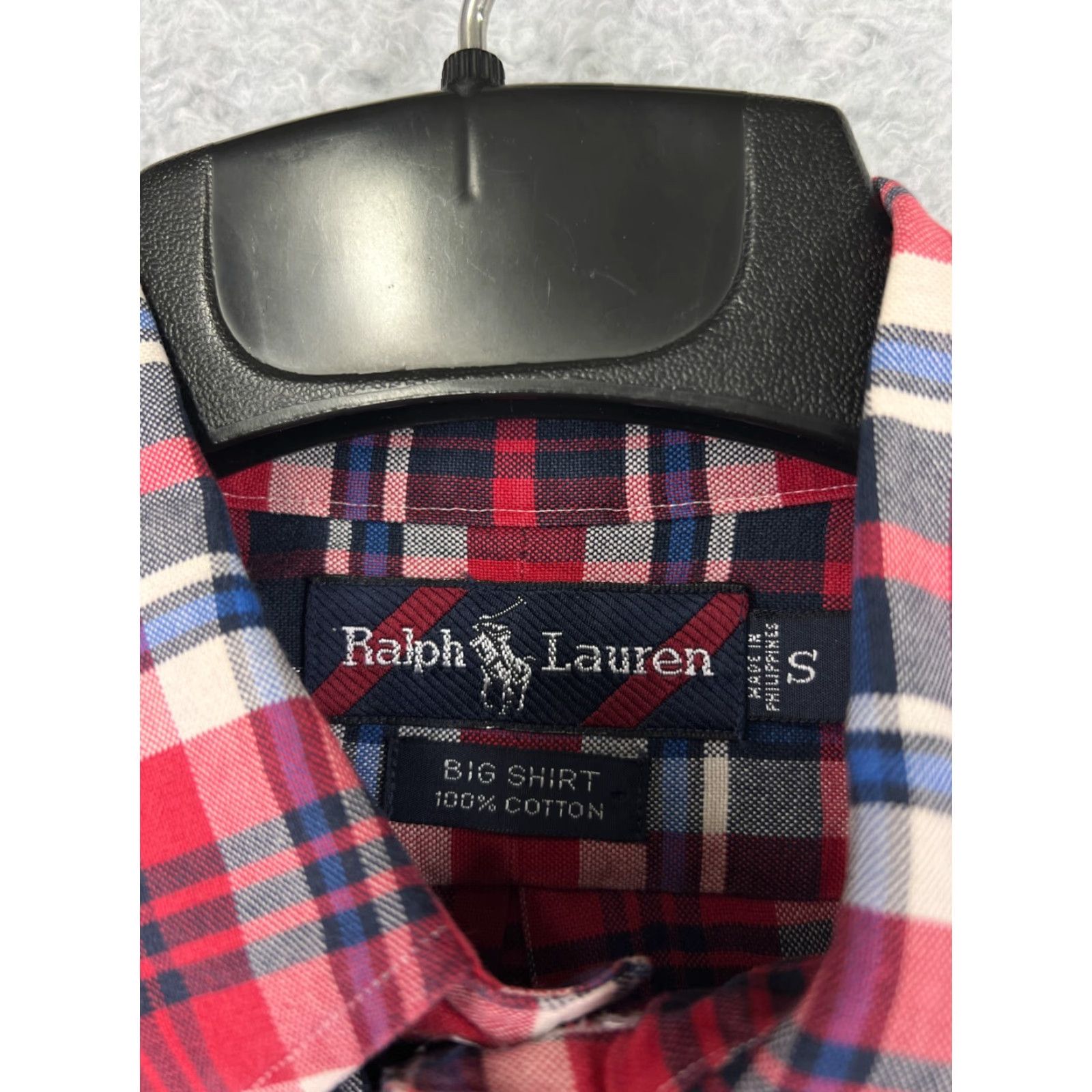 Ralph Lauren VINTAGE Ralph Lauren Shirt Mens Small Red Blue Plaid Big Fit 100% Cotton Western Size US S / EU 44-46 / 1 - 3 Thumbnail