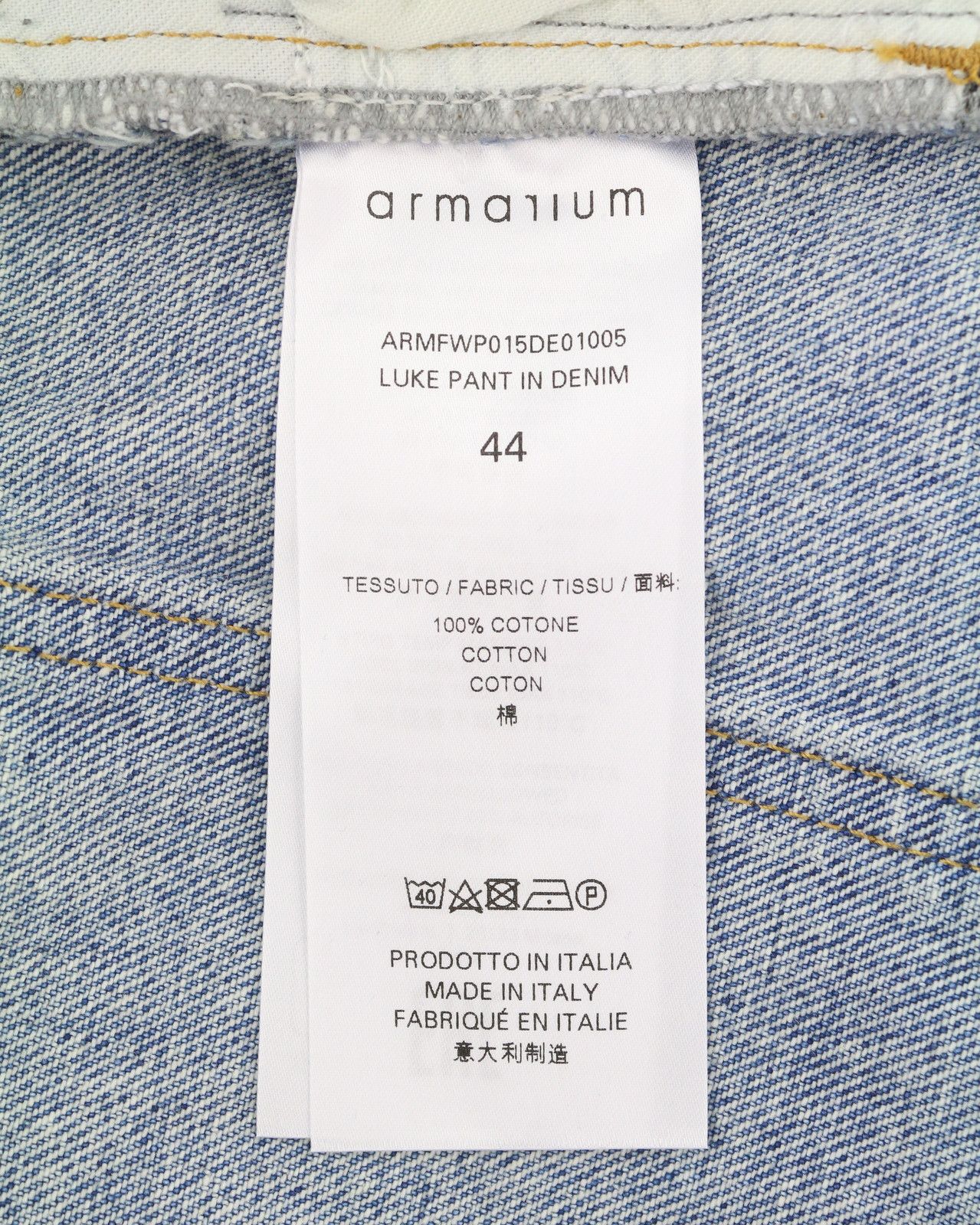 Other LUKE 44 Blue Faded Distress Relaxed Button Fly 87824 Size 34" / US 12 / IT 48 - 6 Thumbnail