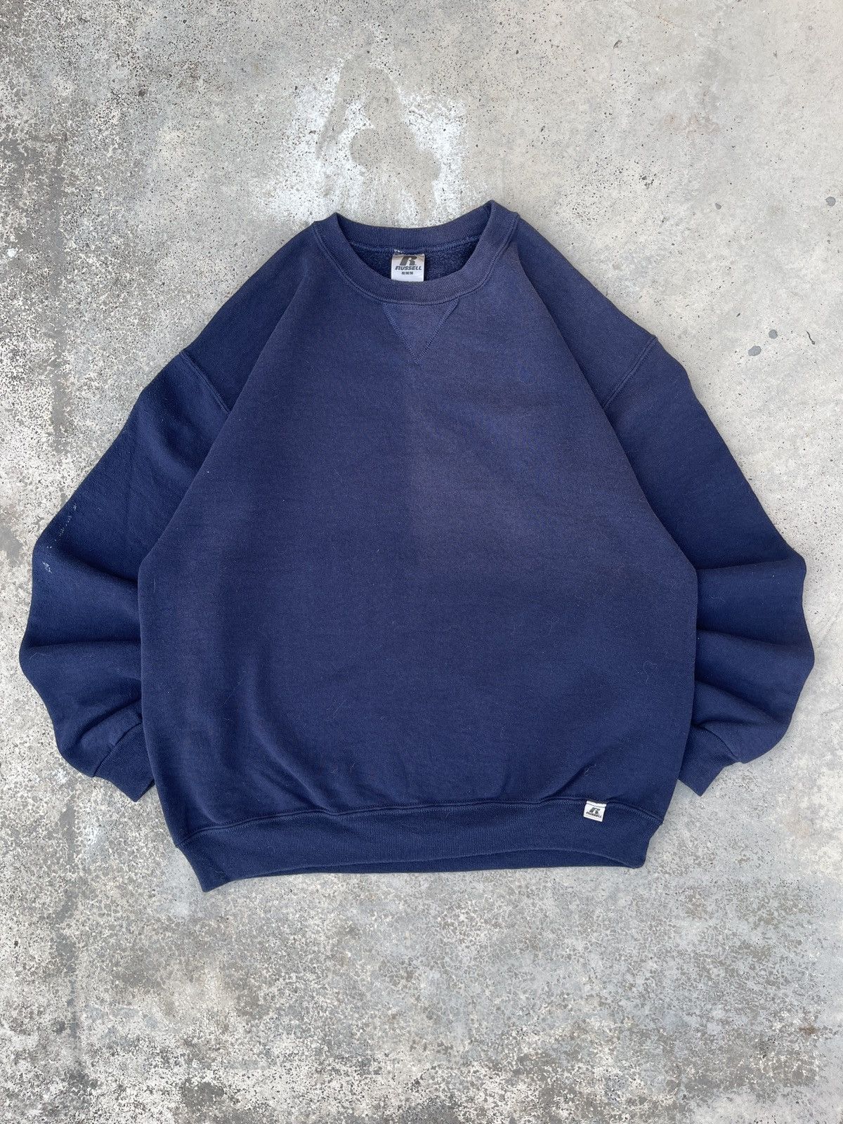 Russell Athletic × Vintage Vintage 90s Faded Russell Athletic Blank Hoodie Size US L / EU 52-54 / 3 - 1 Thumbnail