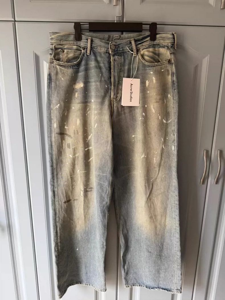 Acne Studios Acne Studios Blue heavy graffiti jeans Size US 34 / EU 50 - 1 Thumbnail