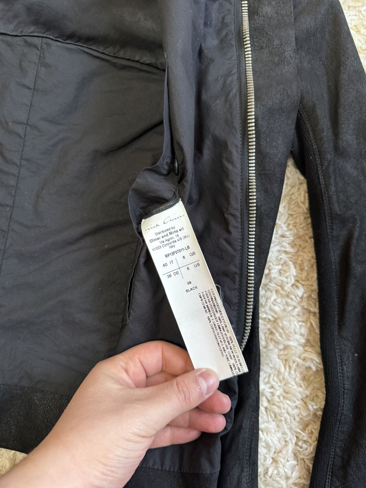 Rick Owens SOLD!Rick Owen’s FW13 Lamb Leather Jacket Size S / US 4 / IT 40 - 8 Thumbnail