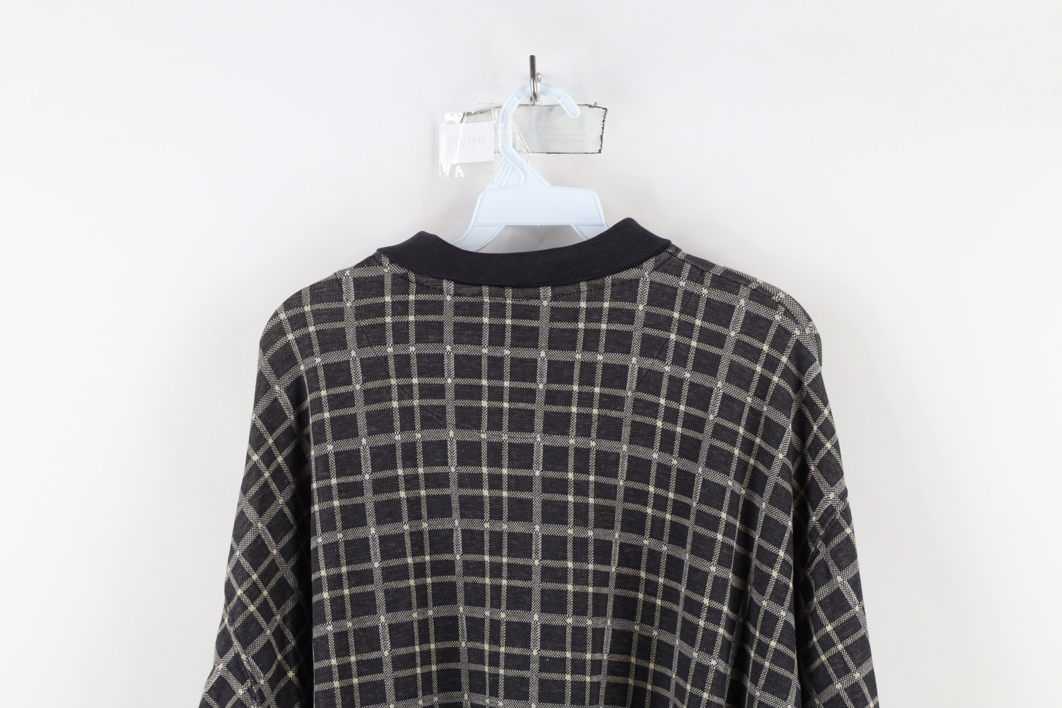 Vintage Vintage 90s Streetwear Long Sleeve Rugby Polo Shirt Plaid Size US XXL / EU 58 / 5 - 9 Thumbnail