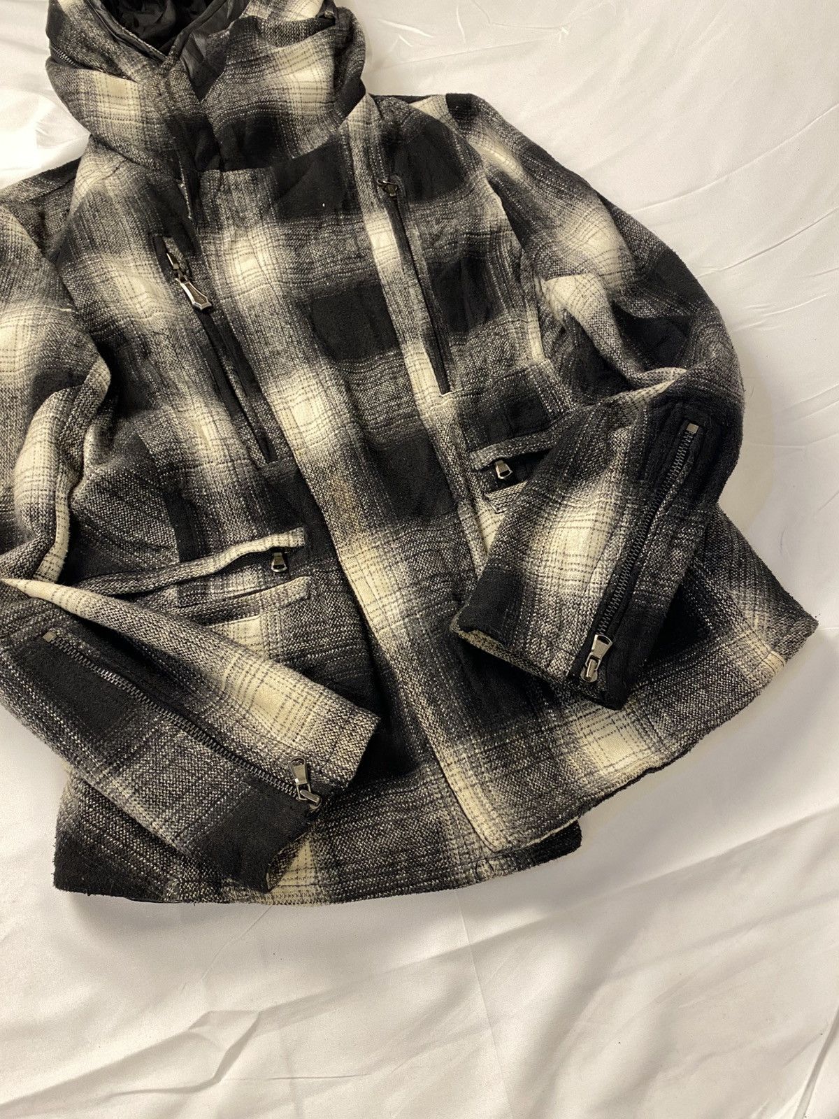 JACKROSE Jackrose Asymmetrical Bono Wool Jacket Checkered Multipocket Size US M / EU 48-50 / 2 - 13 Thumbnail