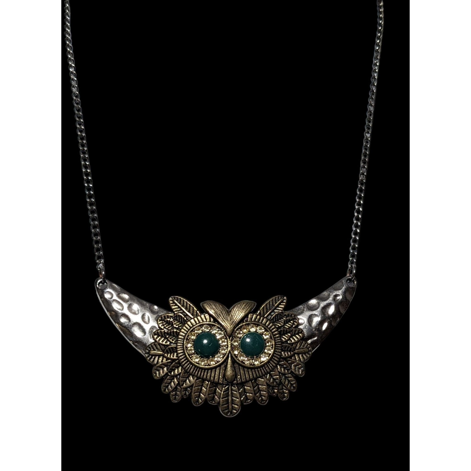 Other Steampunk Rhinestone Owl Necklace Size ONE SIZE - 3 Thumbnail