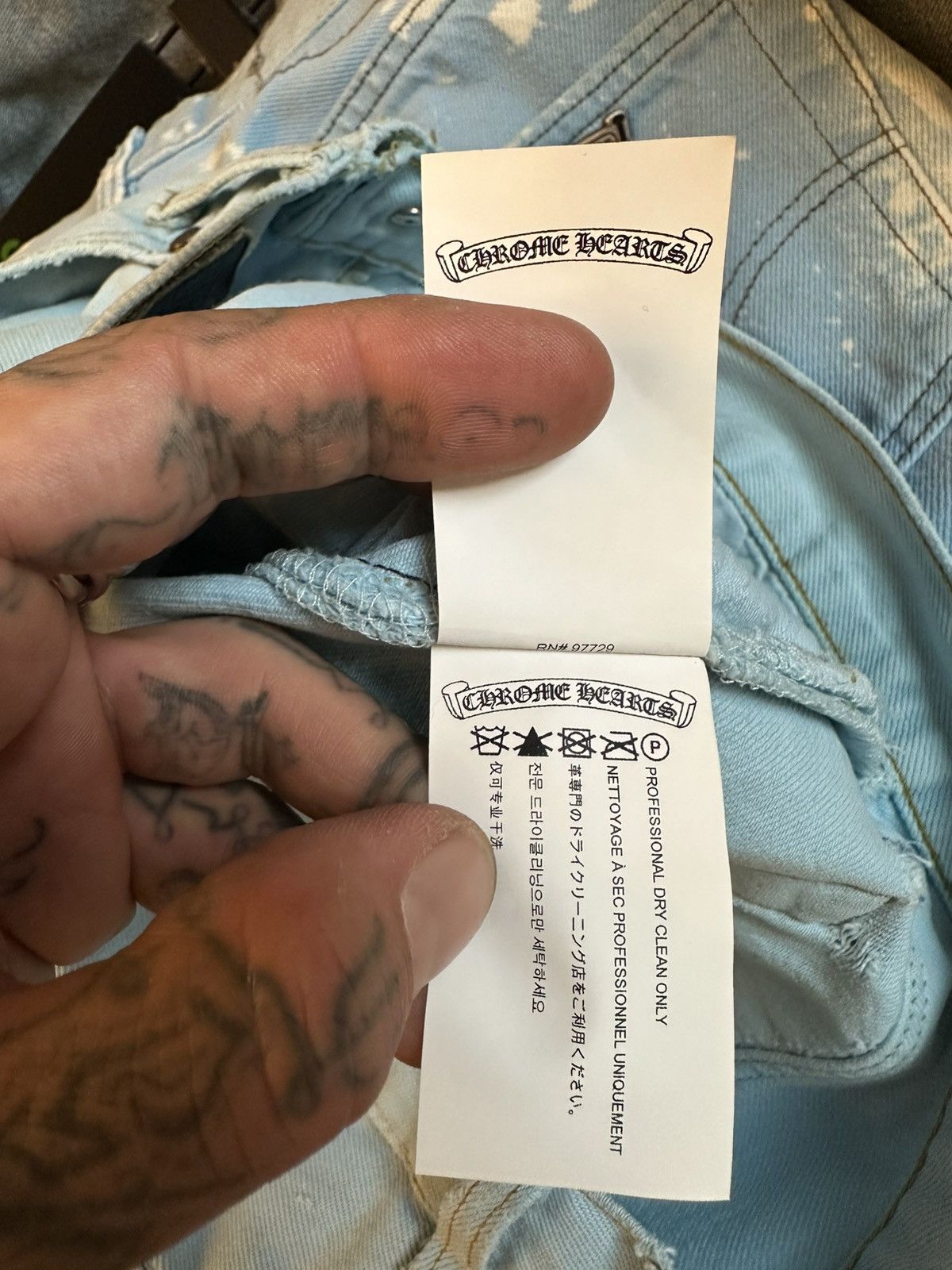 Chrome Hearts Chrome Hearts Drake Blue levi cross jeans 30 31 32 Size US 31 - 10 Thumbnail