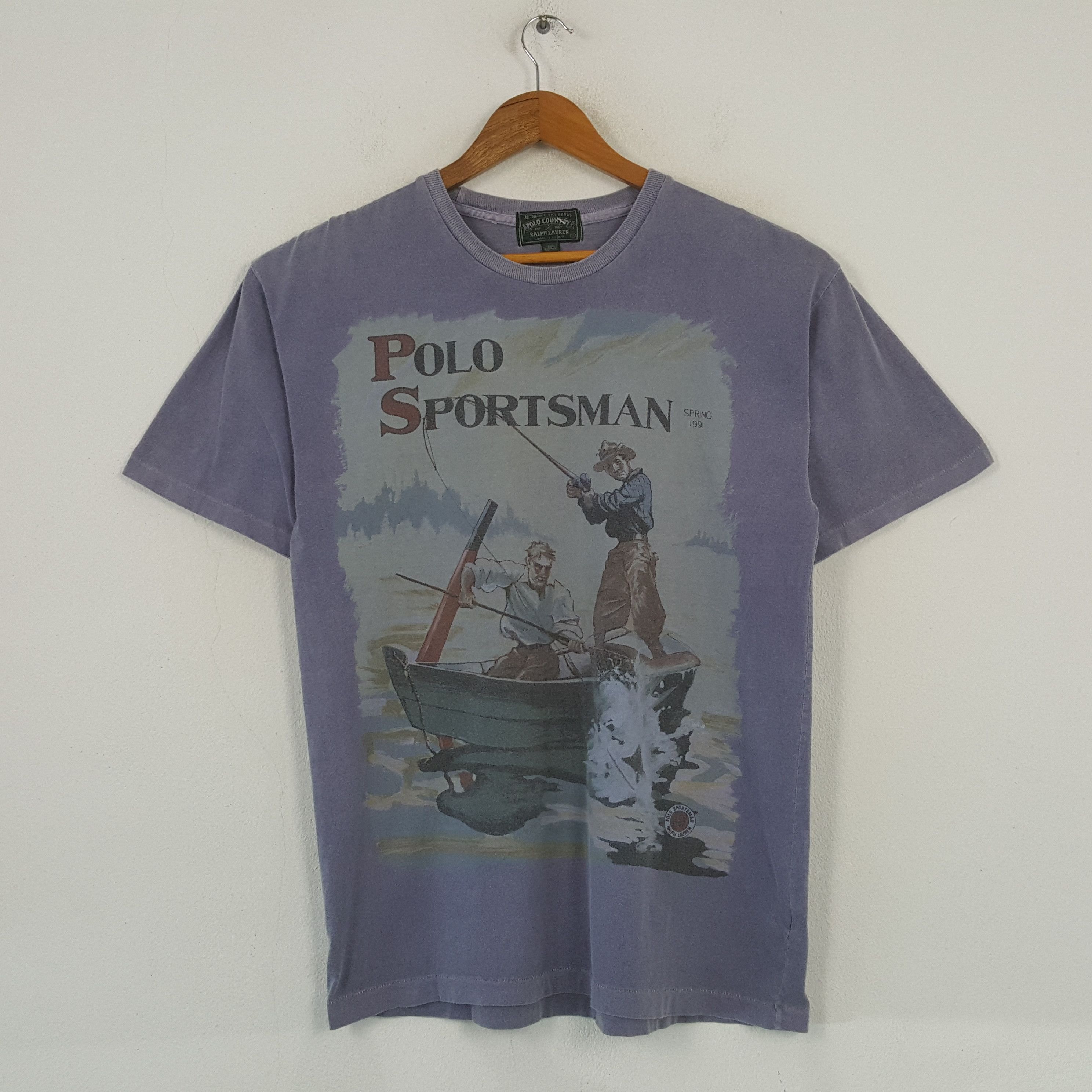 Polo Ralph Lauren × Vintage Vintage POLO COUNTRY SPORTSMAN Ralph Lauren T-shirt C294N21 Size US M / EU 48-50 / 2 - 1 Thumbnail