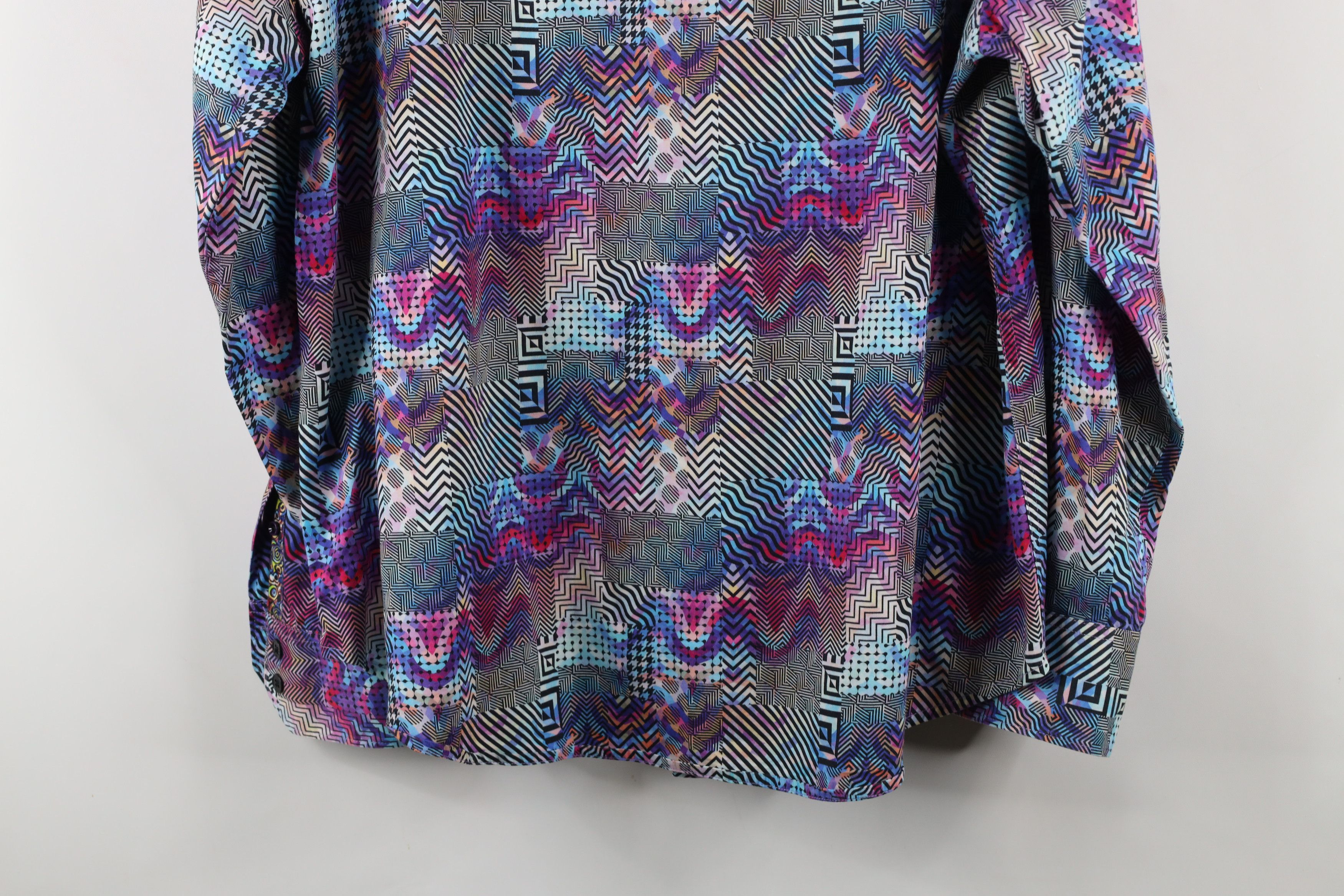 Robert Graham × Vintage Robert Graham Trippy Flip Cuff Collared Button Shirt Size US XL / EU 56 / 4 - 10 Thumbnail