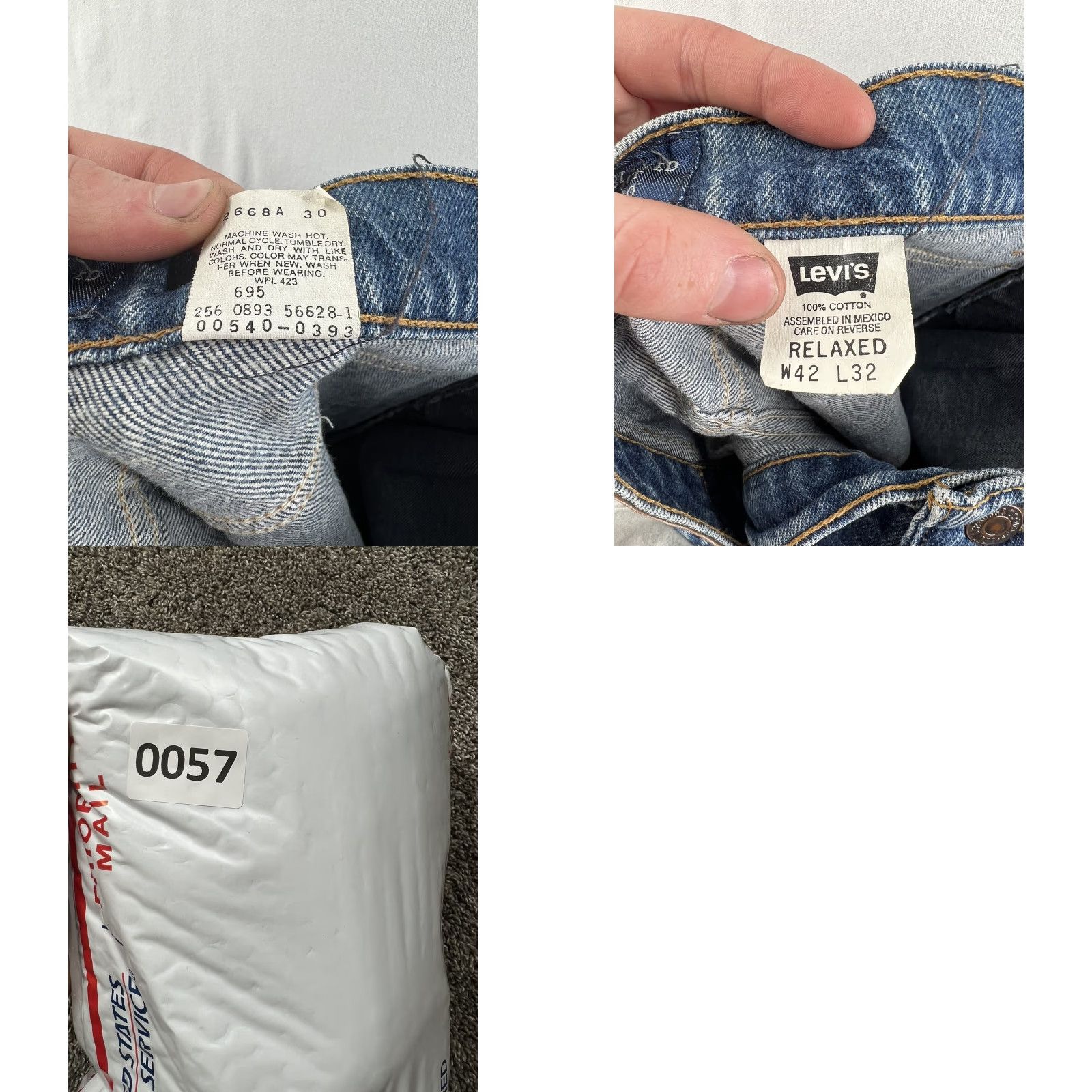 Levi's VINTAGE Levi's 540 Jeans Mens 42x32 Relaxed Fit Blue 5-Pocket High Rise Denim Cotton Blend Belt Loops USA Classic 90s Style Mens Size US 42 / EU 58 - 9 Thumbnail
