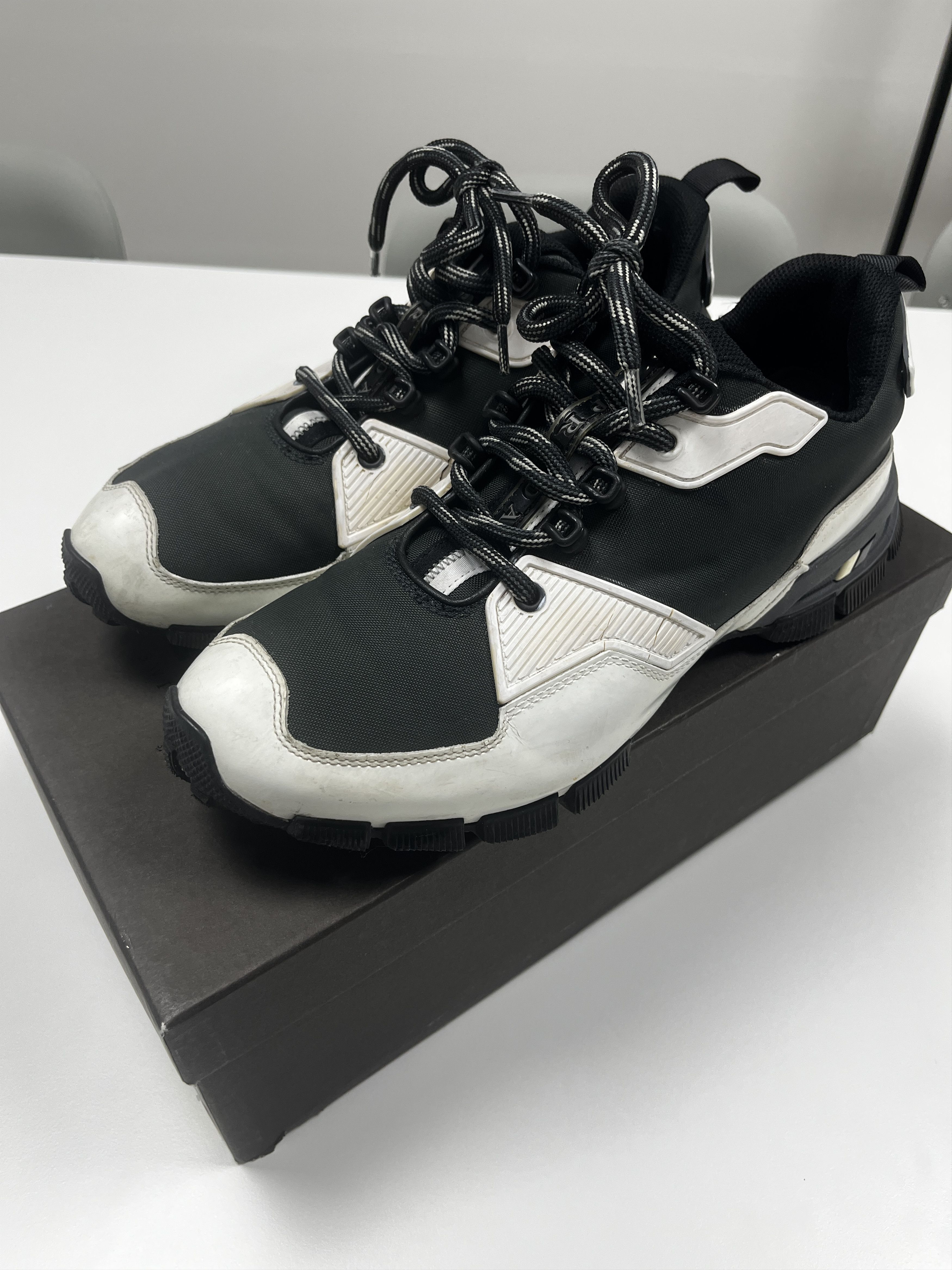 Prada Prada Chunky Sneakers Black White EU41 Size US 8 / EU 41 - 1 Thumbnail
