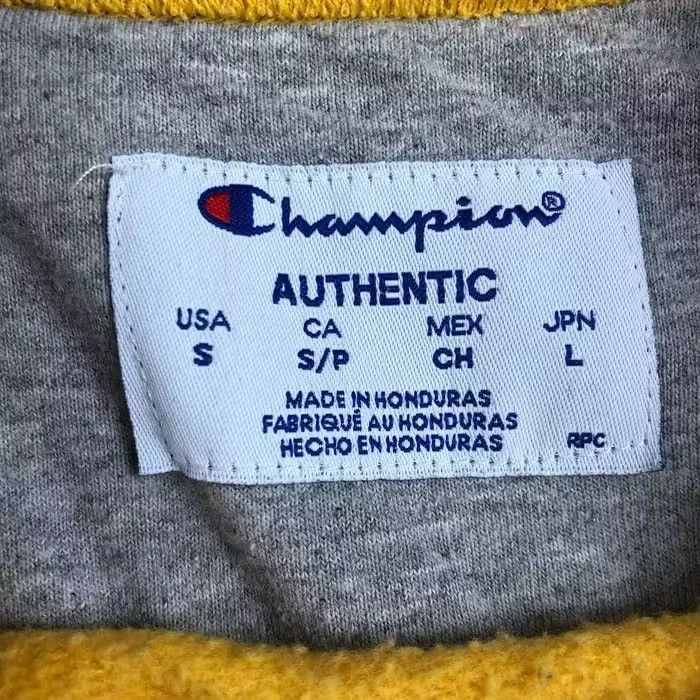 Champion × Vintage Mens Sweatshirt Champion Vintage Size S Yellow Size US S / EU 44-46 / 1 - 7 Thumbnail