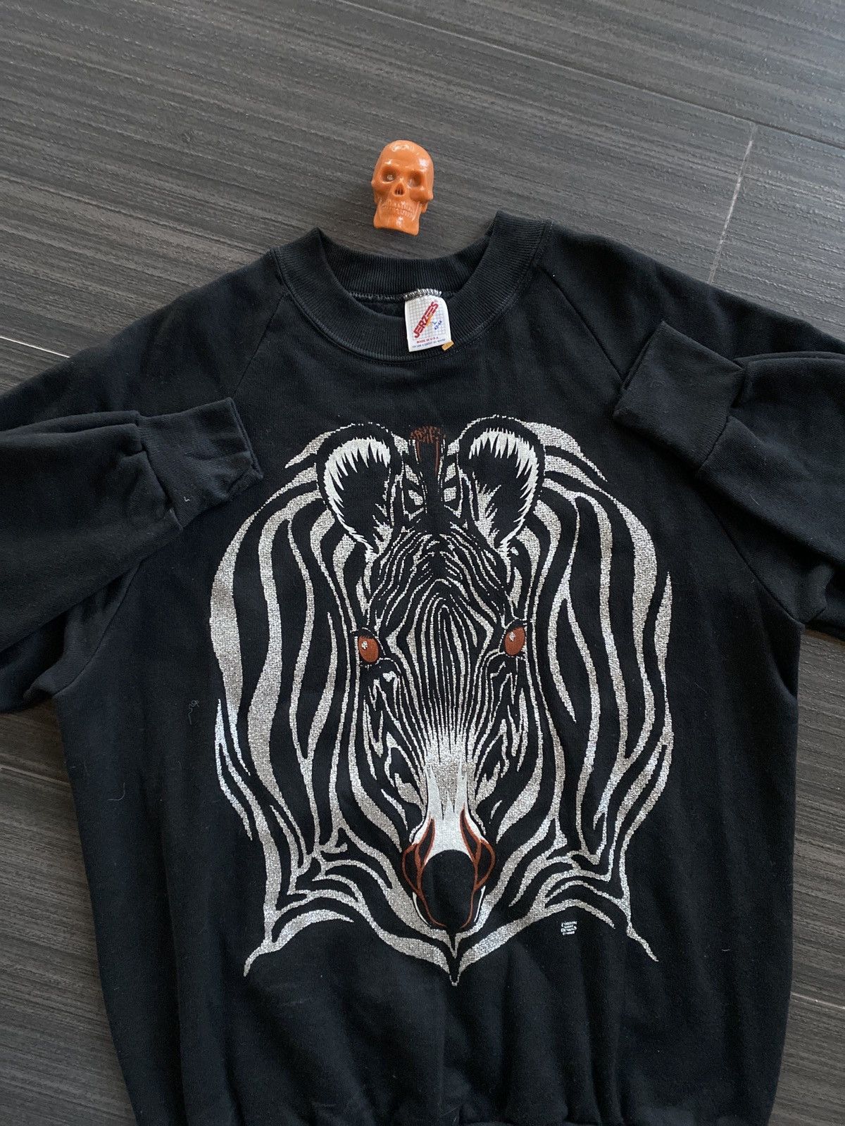 Jerzees × Vintage 80s zebra art sweatshirt L Size US L / EU 52-54 / 3 - 2 Thumbnail